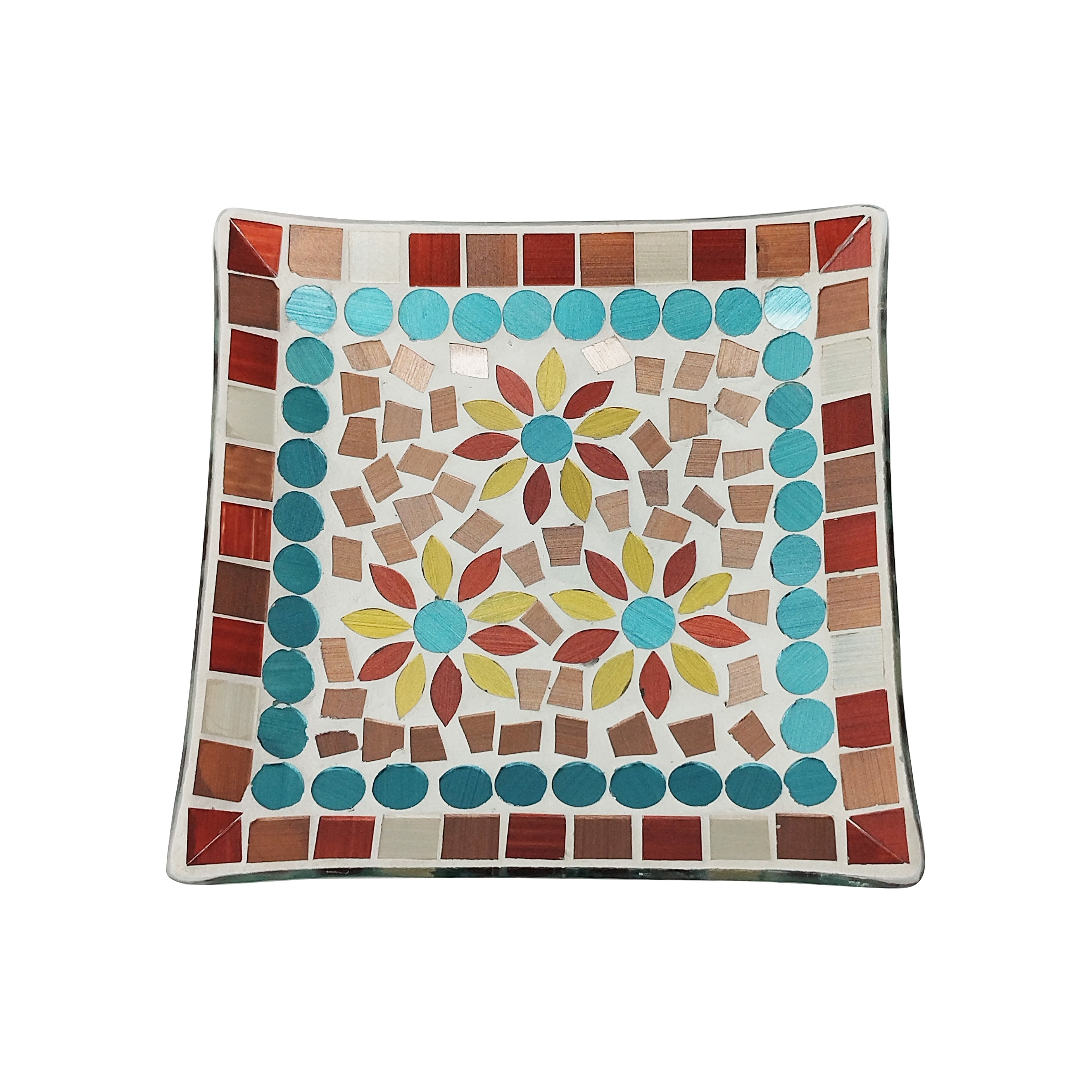 Square Mosaic Glass Trinket Dish by Ashland®