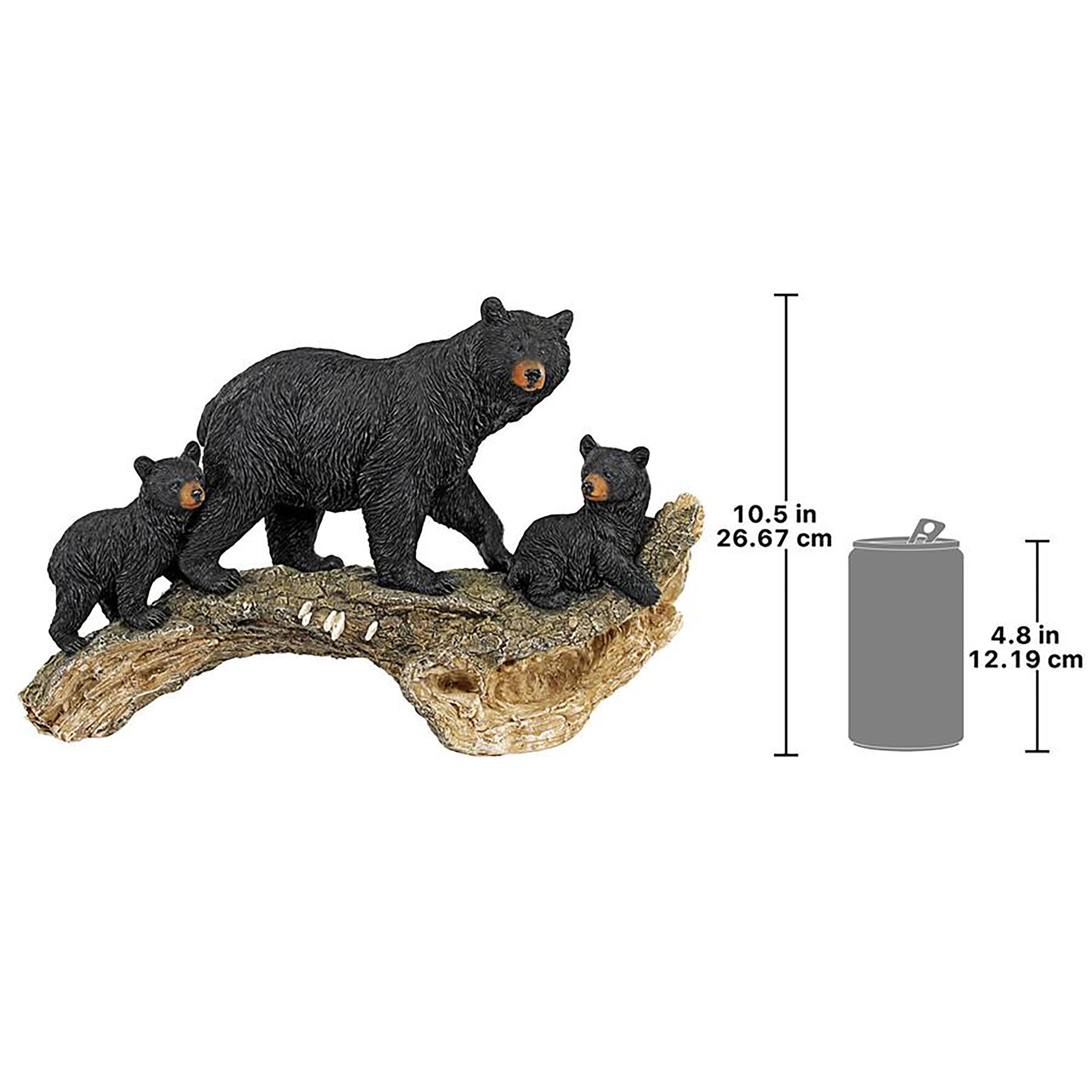 Design Toscano 16" Controlling the Cubs Mother Black Bear Statue