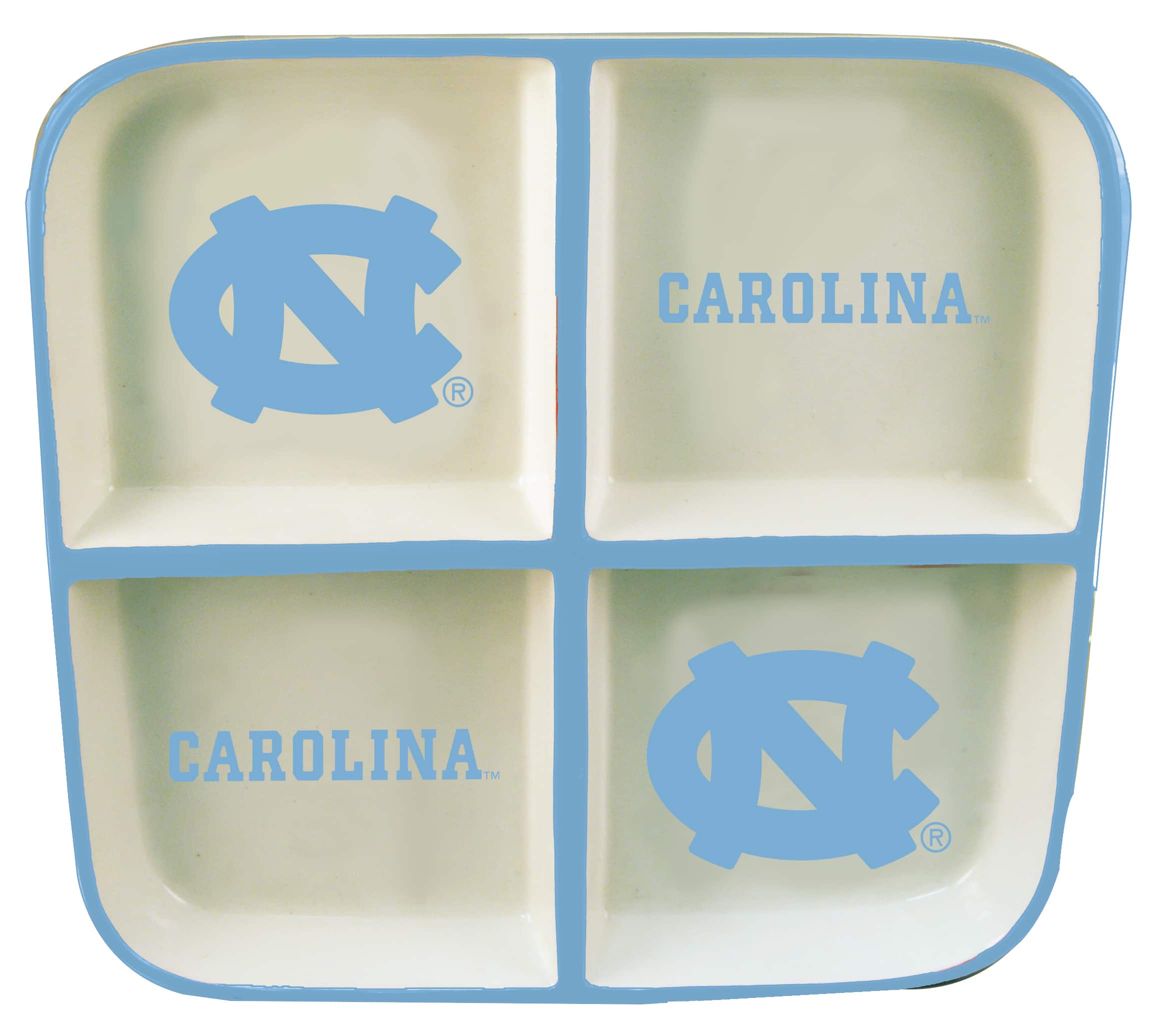 The Memory Company NCAA 4 Section Square Ceramic Tray