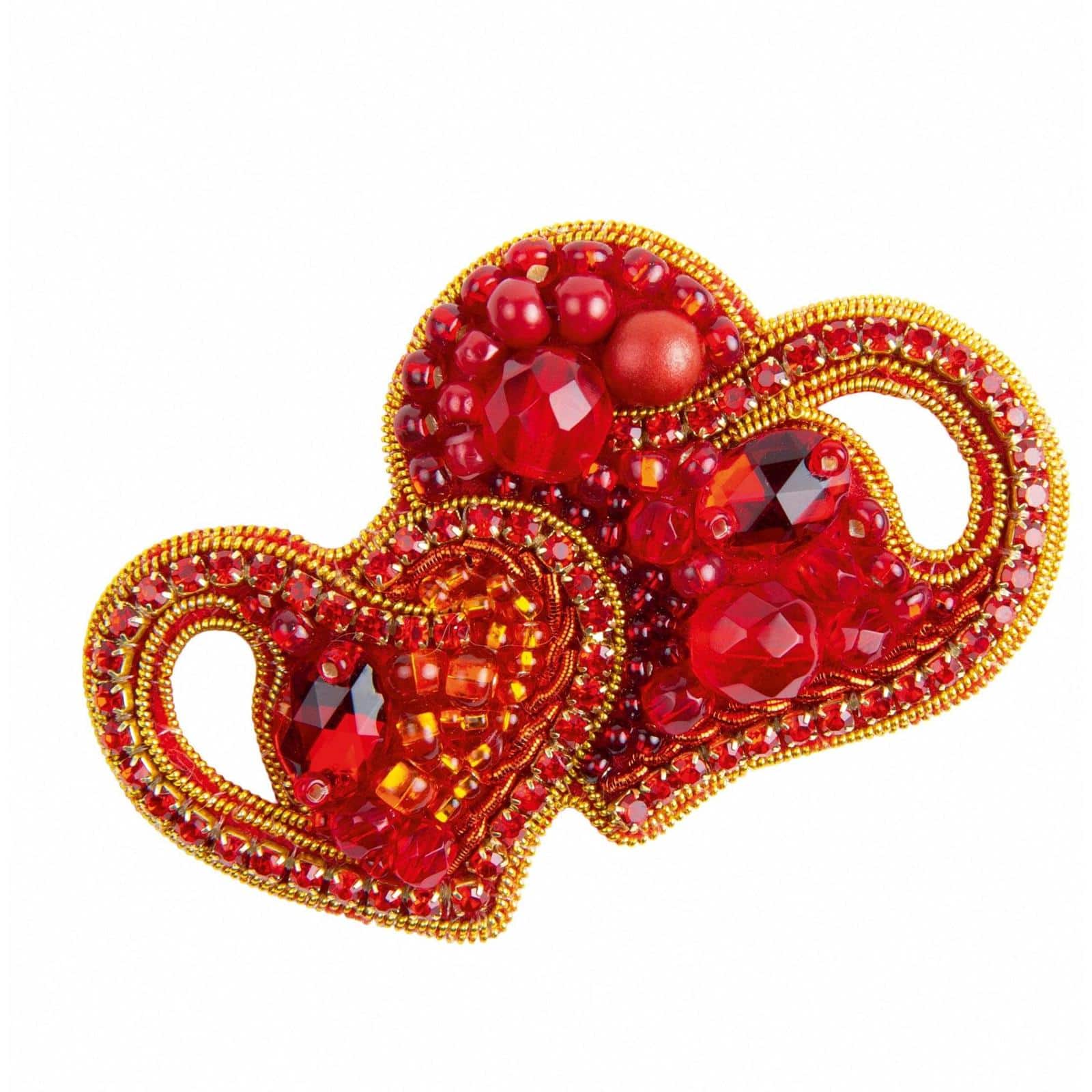 BP-342C Hearts Brooch Beadwork Kit