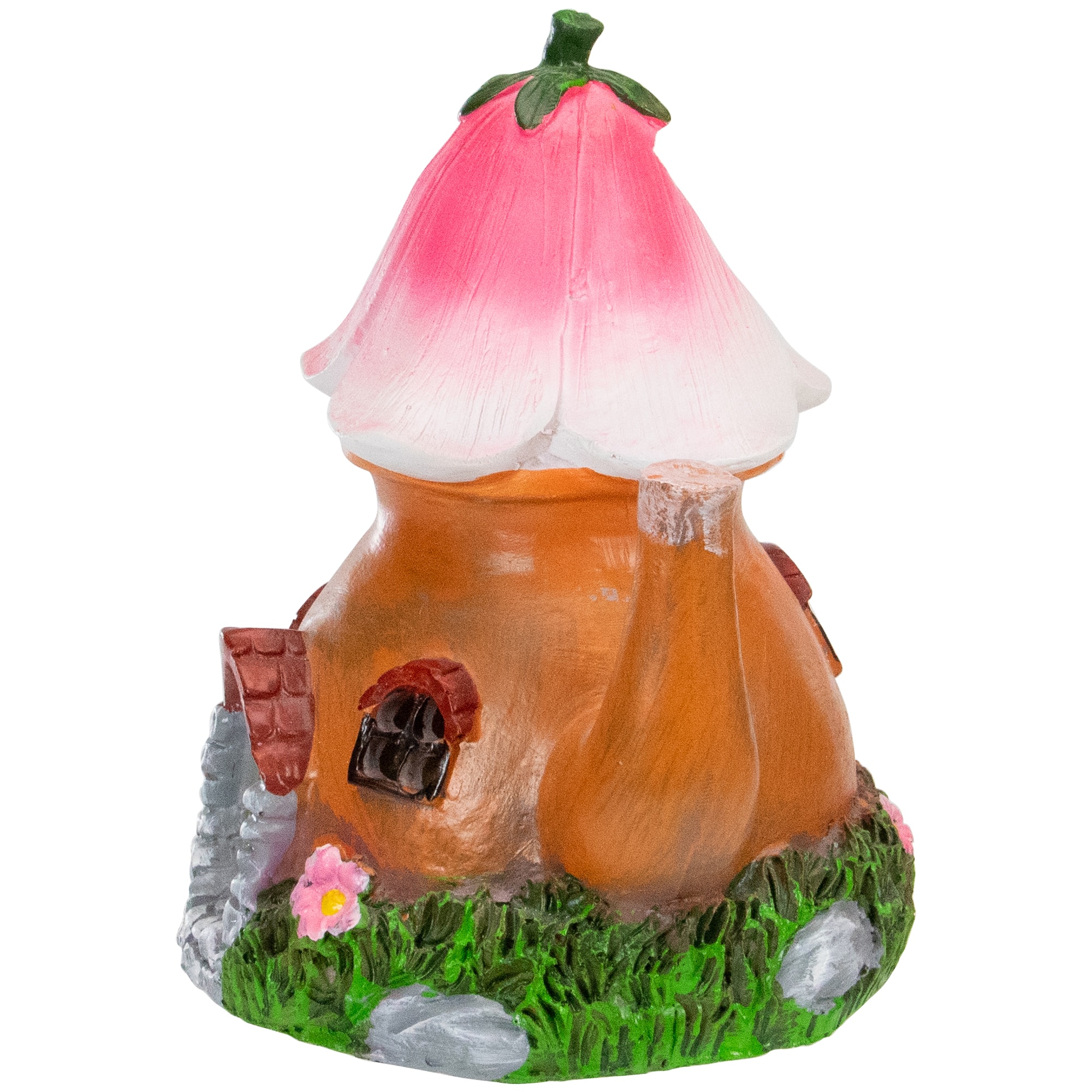 7&#x22; Solar Lighted Flower Tea Pot Outdoor Garden Statue