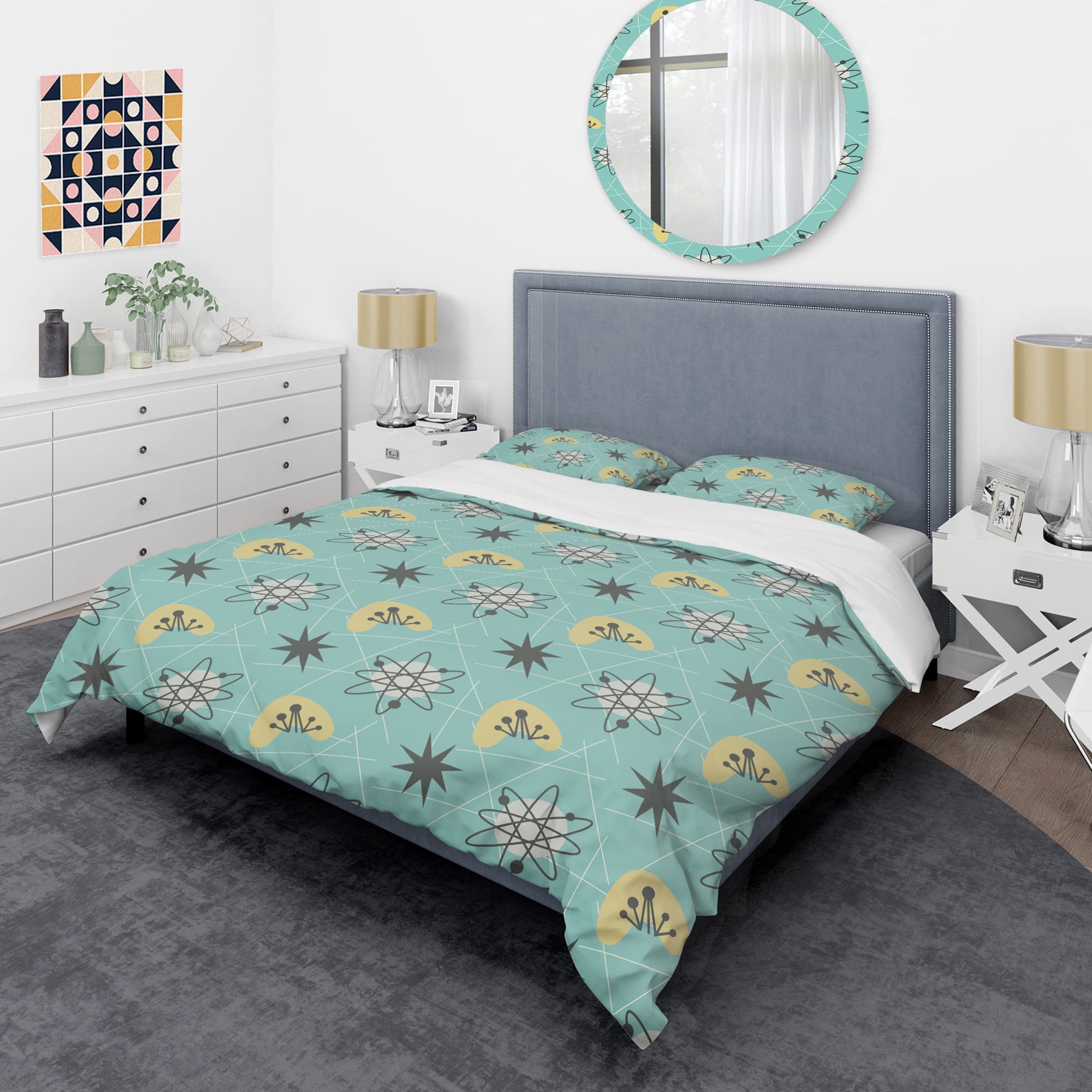 Designart &#x27;Porch &#x26; Den Cason 1950 Mid-Century Pattern Duvet Cover Set