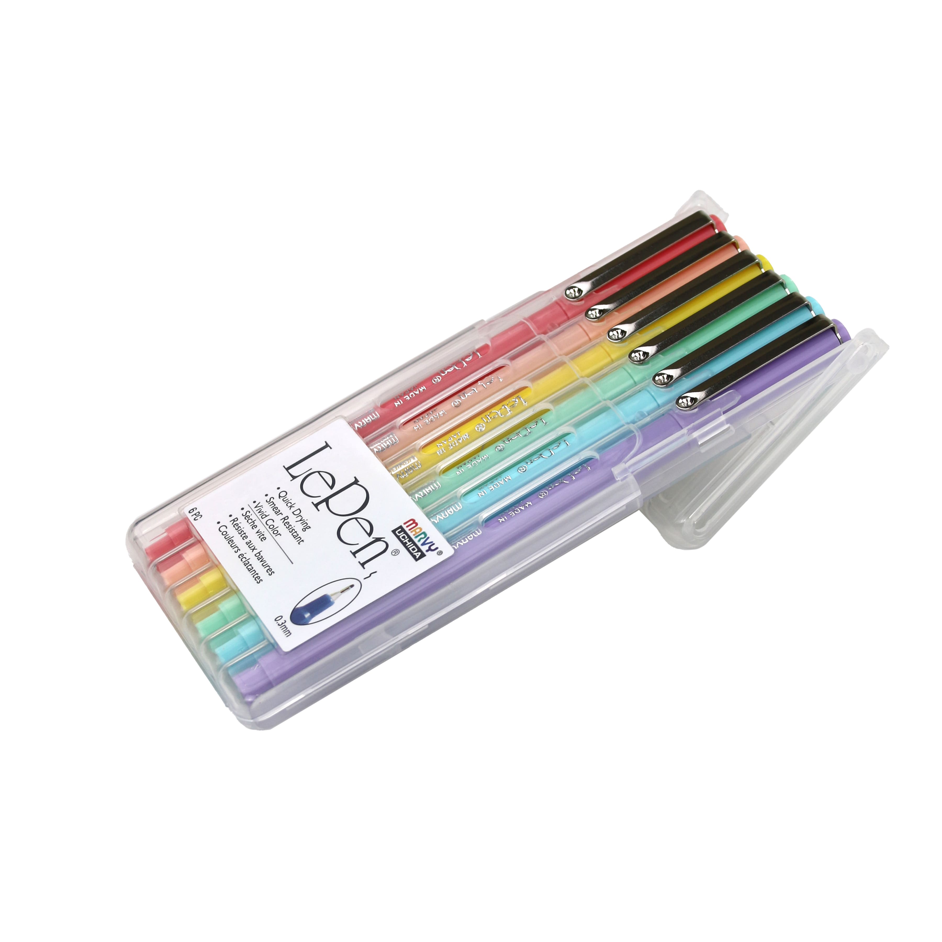 Marvy® Uchida LePen® Extra Fine 6 Colour Pastel Pen Set