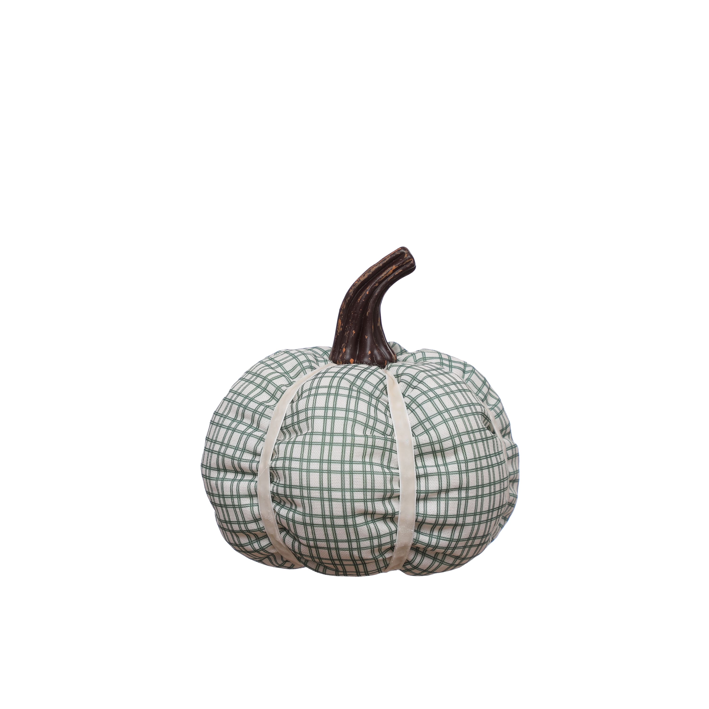 7&#x22; Green &#x26; Brown Plaid Tabletop Pumpkin by Ashland&#xAE;