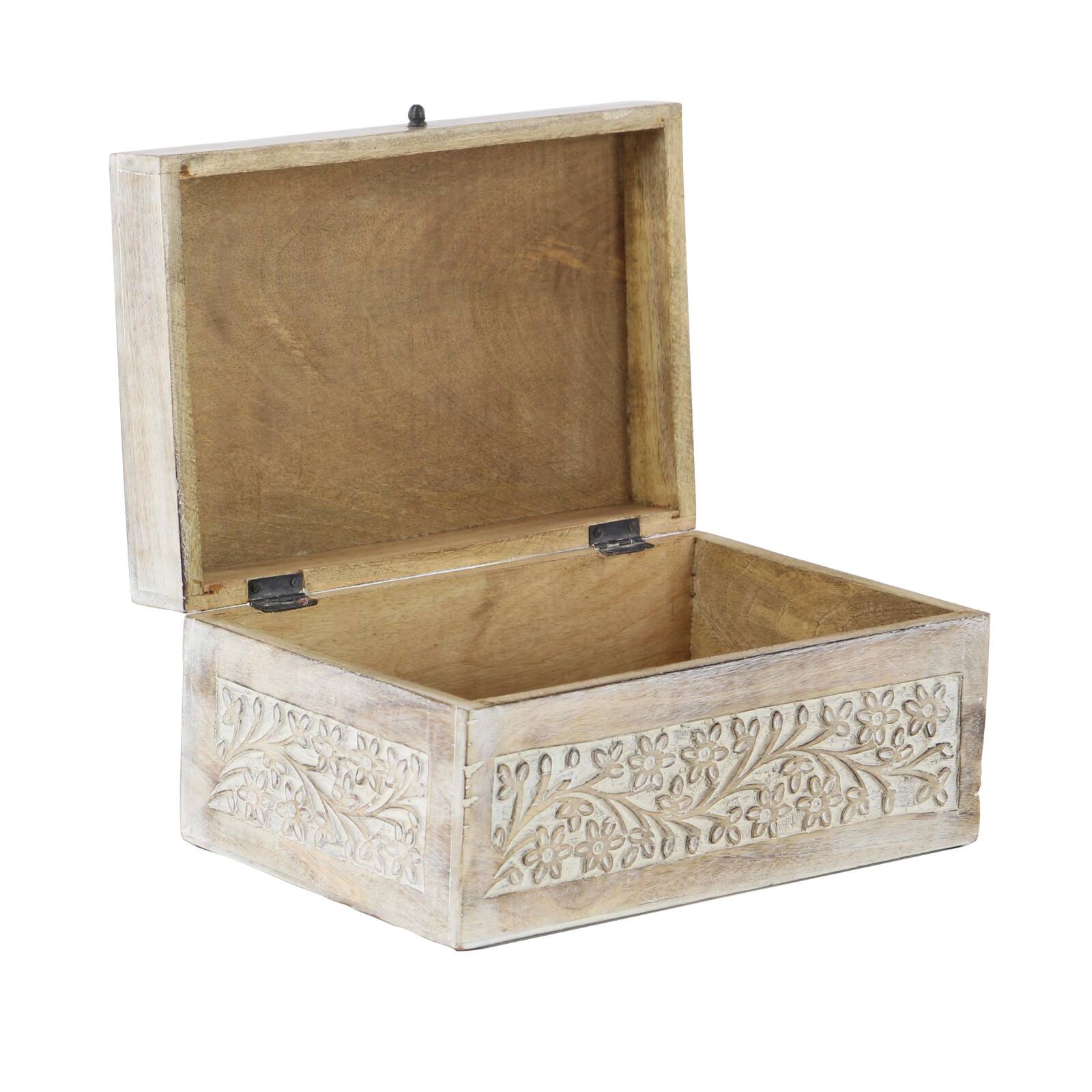 White Mango Wood Natural Box Set, 8", 10" & 12"