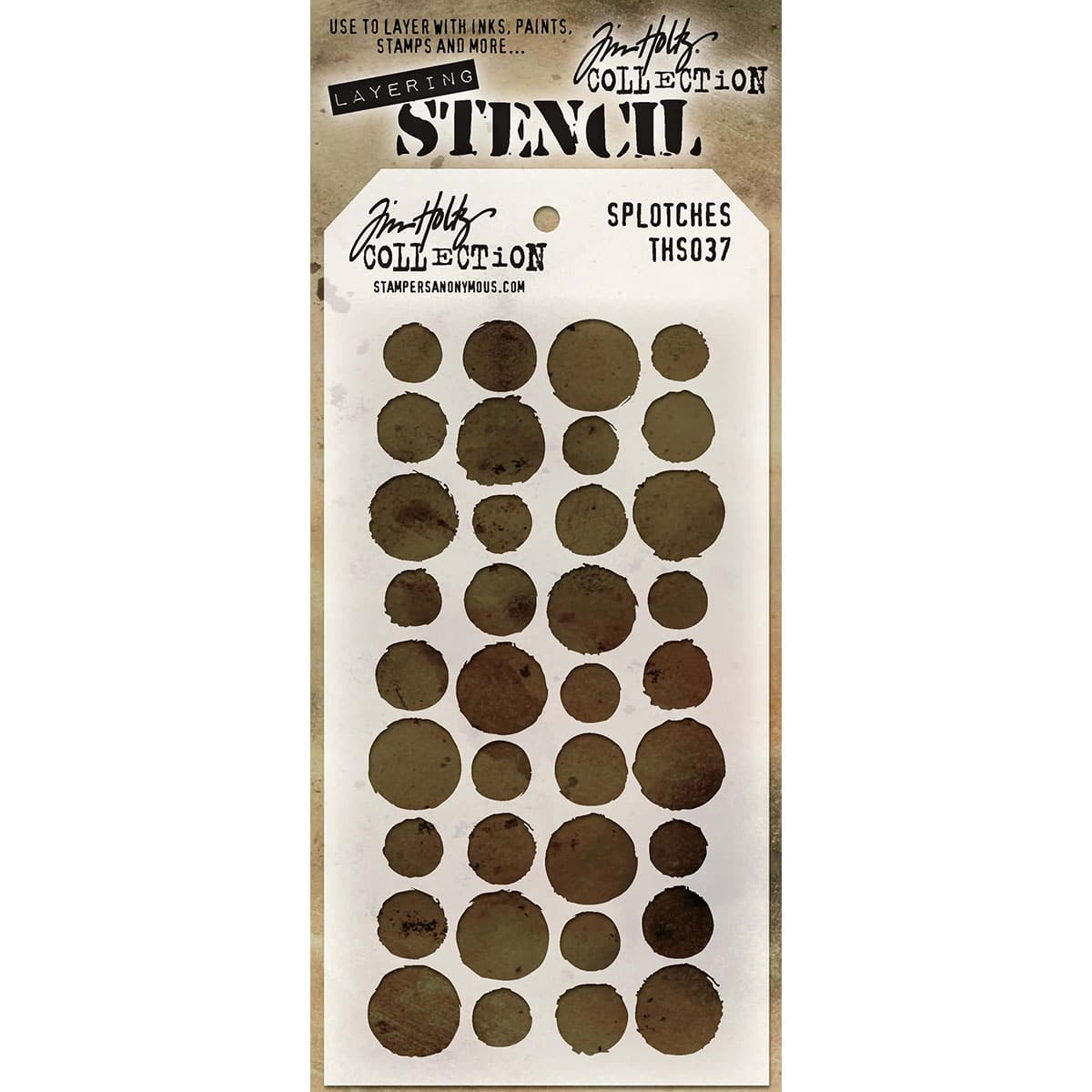 Stampers Anonymous Tim Holtz® Splotches Layered Stencil