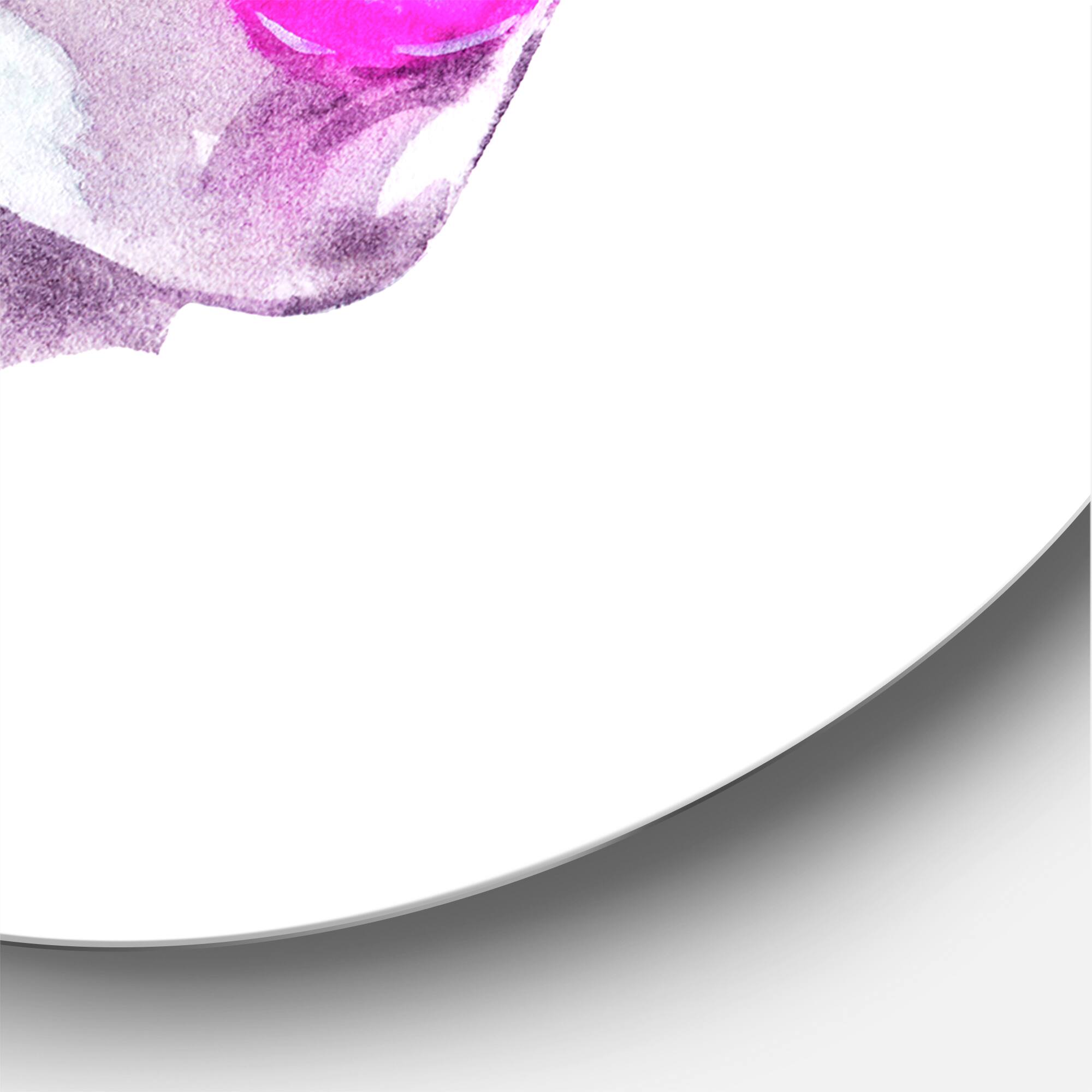 Designart - Afro American Woman Fashion Portrait - Modern Metal Circle Wall Art