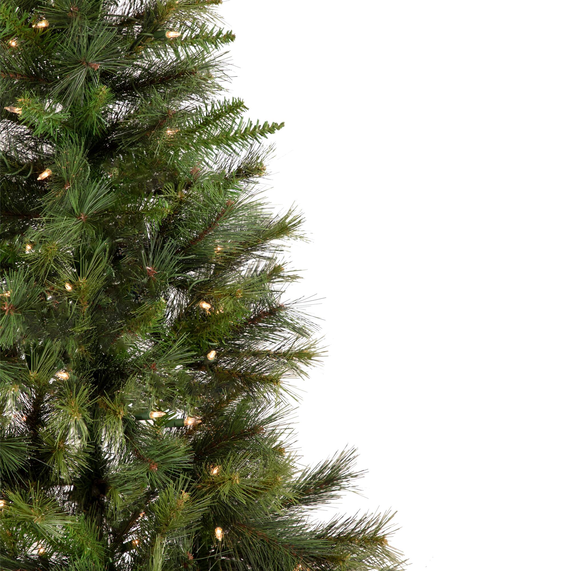 6.5ft. Pre-Lit Medium Canyon Pine Artificial Christmas Wall Tree, Clear Lights