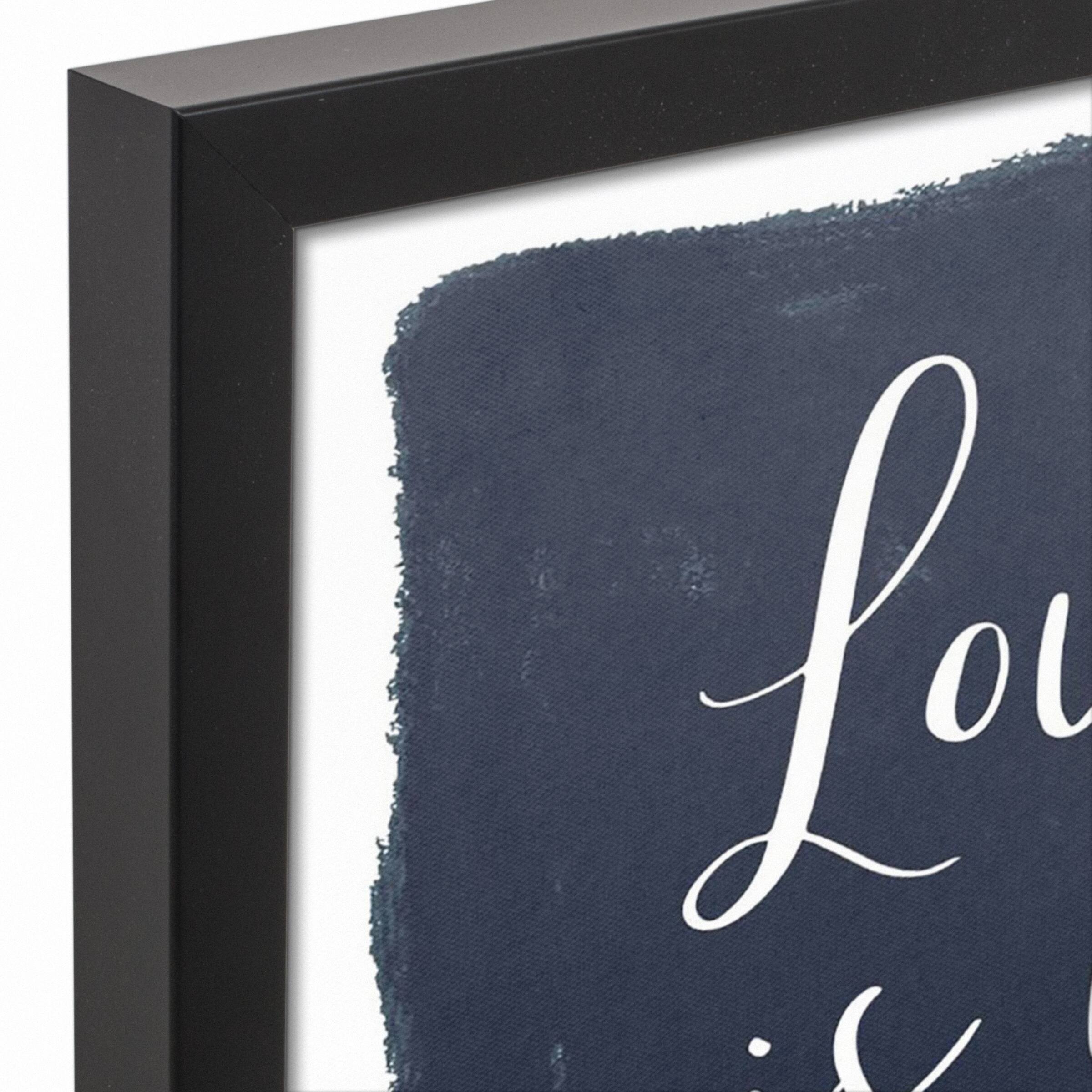 Love is the Answer 12" x 12" Black Framed Canvas