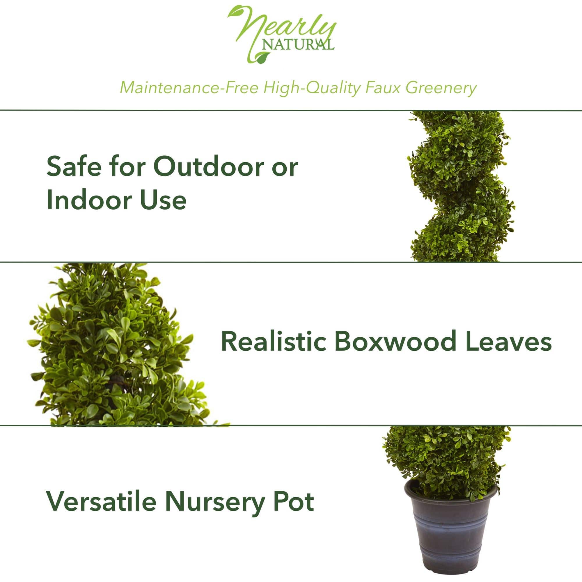 4ft. Boxwood Spiral Topiary in Planter