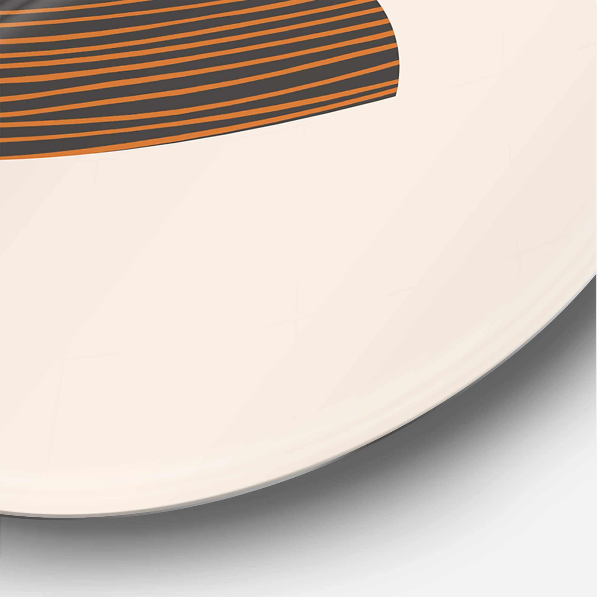 Designart - Colorful Geometric Abstract Art Collage III - Modern Metal Circle Wall Art