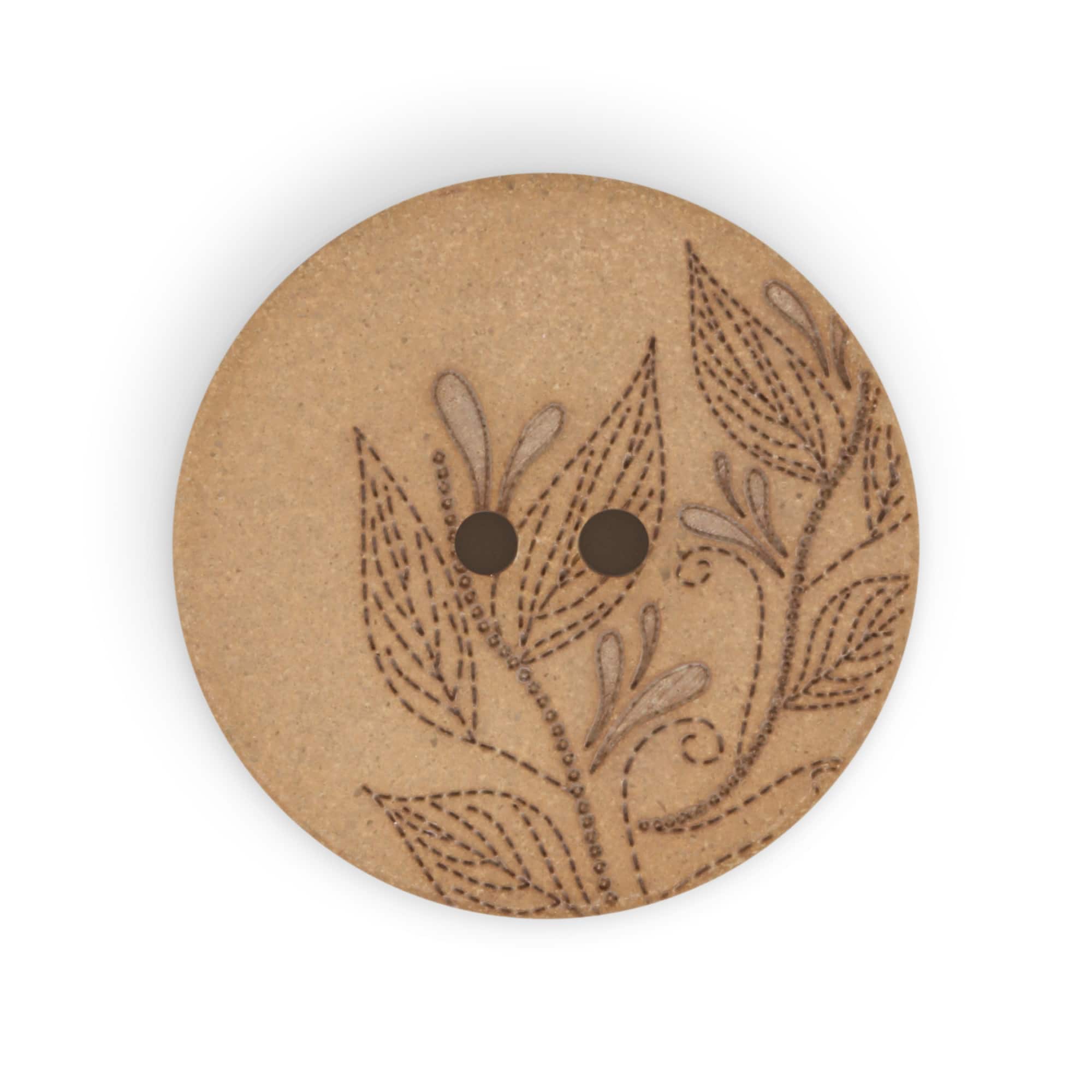 Dritz&#xAE; 28mm Recycled Hemp Round Floral Button, 3ct.