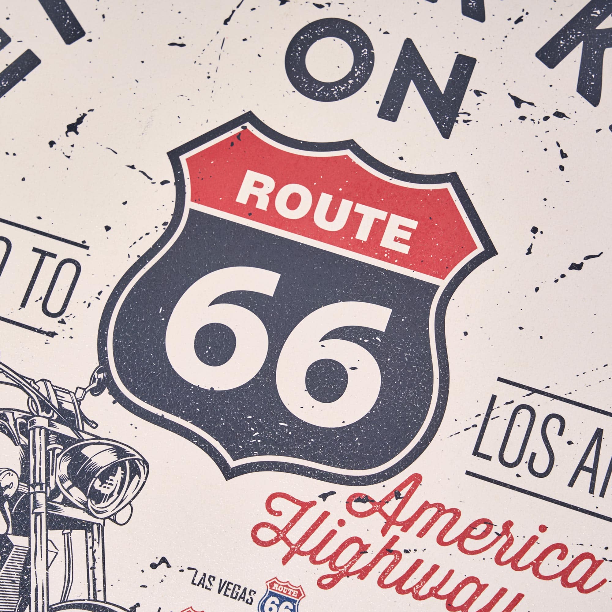 American Art Decor Get Your Kicks Round MDF Wall Plaque - 20" x 20" x 0.35"