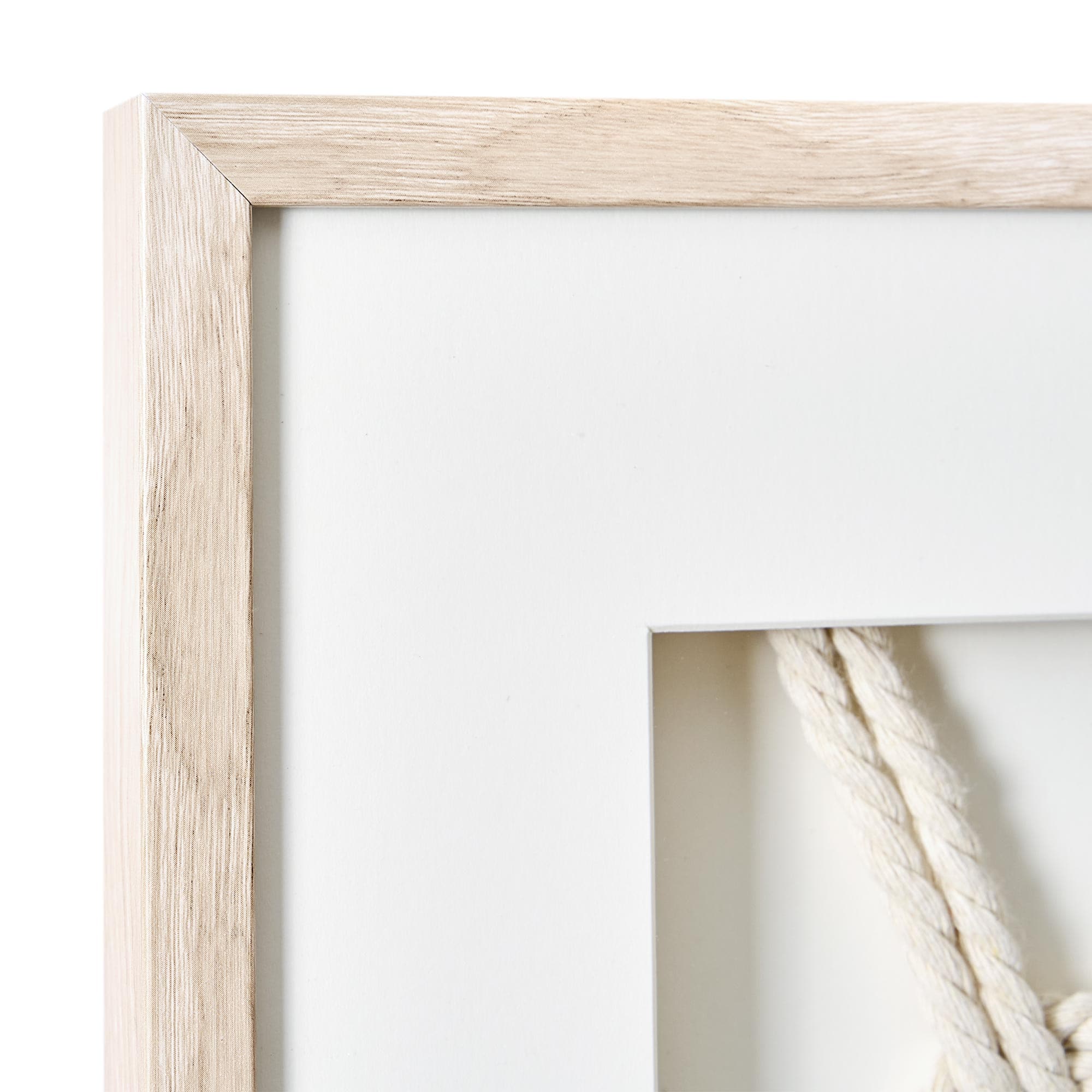 American Art Decor Naut Shore Framed Nautical Knots Wall Decor in Natural 3-piece set - 14" x 11"