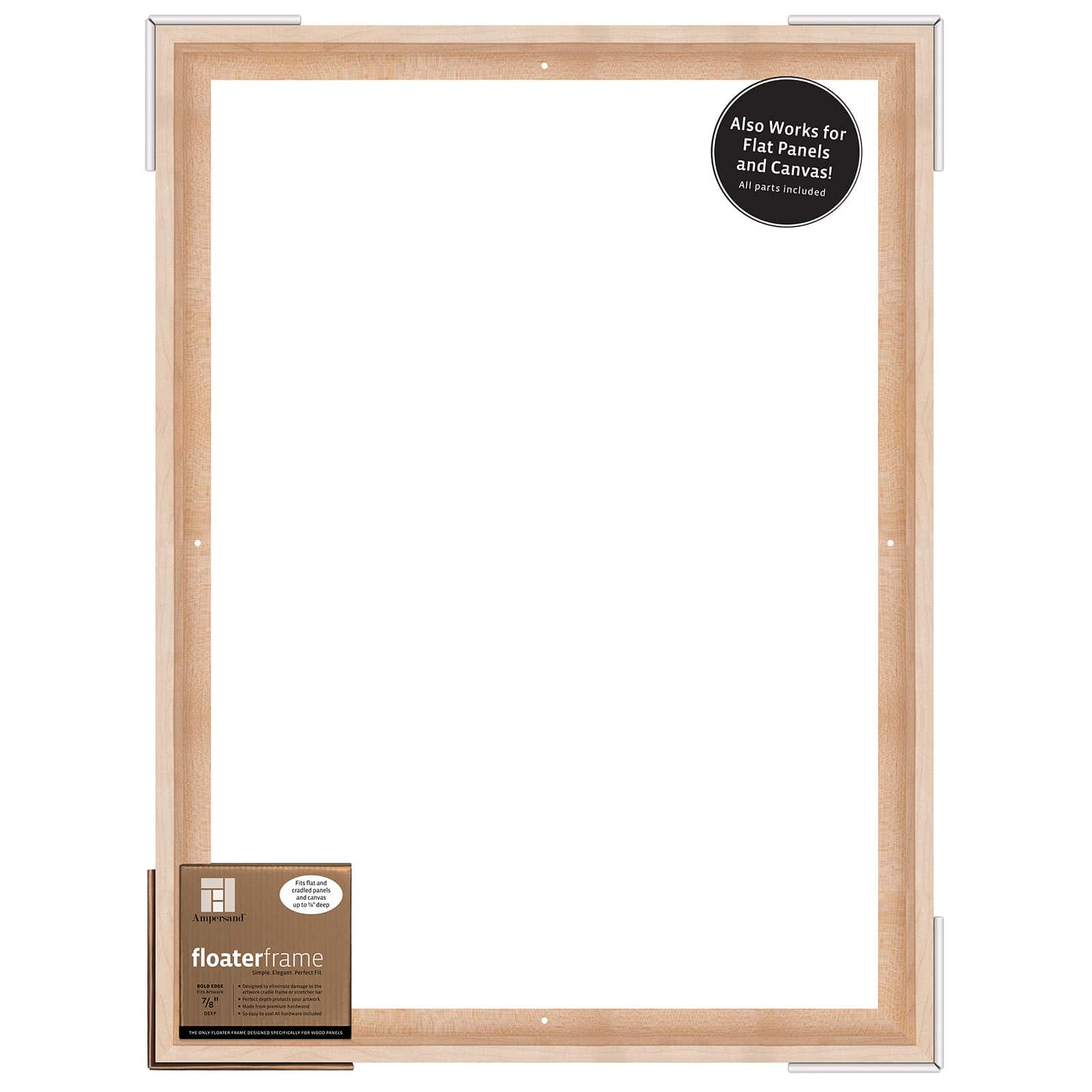 Ampersand&#x2122; Maple Bold Edge 7/8&#x22; Deep Floaterframe