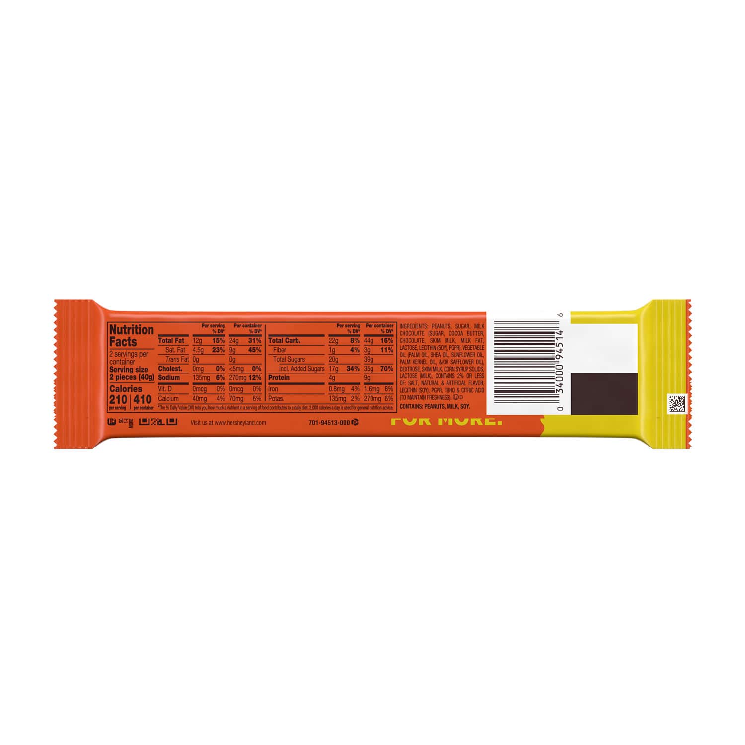 Reese&#x27;s King Size Werewolf Tracks Peanut Butter Cups