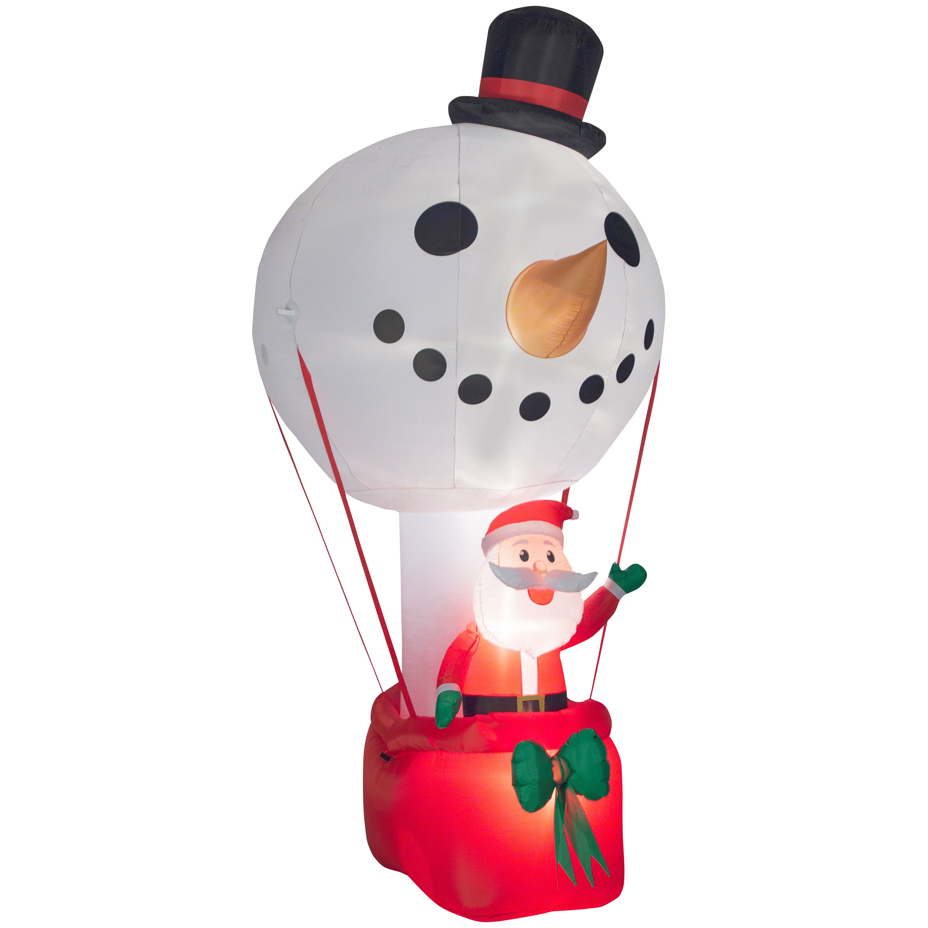 12ft. Airblown&#xAE; Inflatable Christmas Giant Snowman Hot Air Balloon with Santa