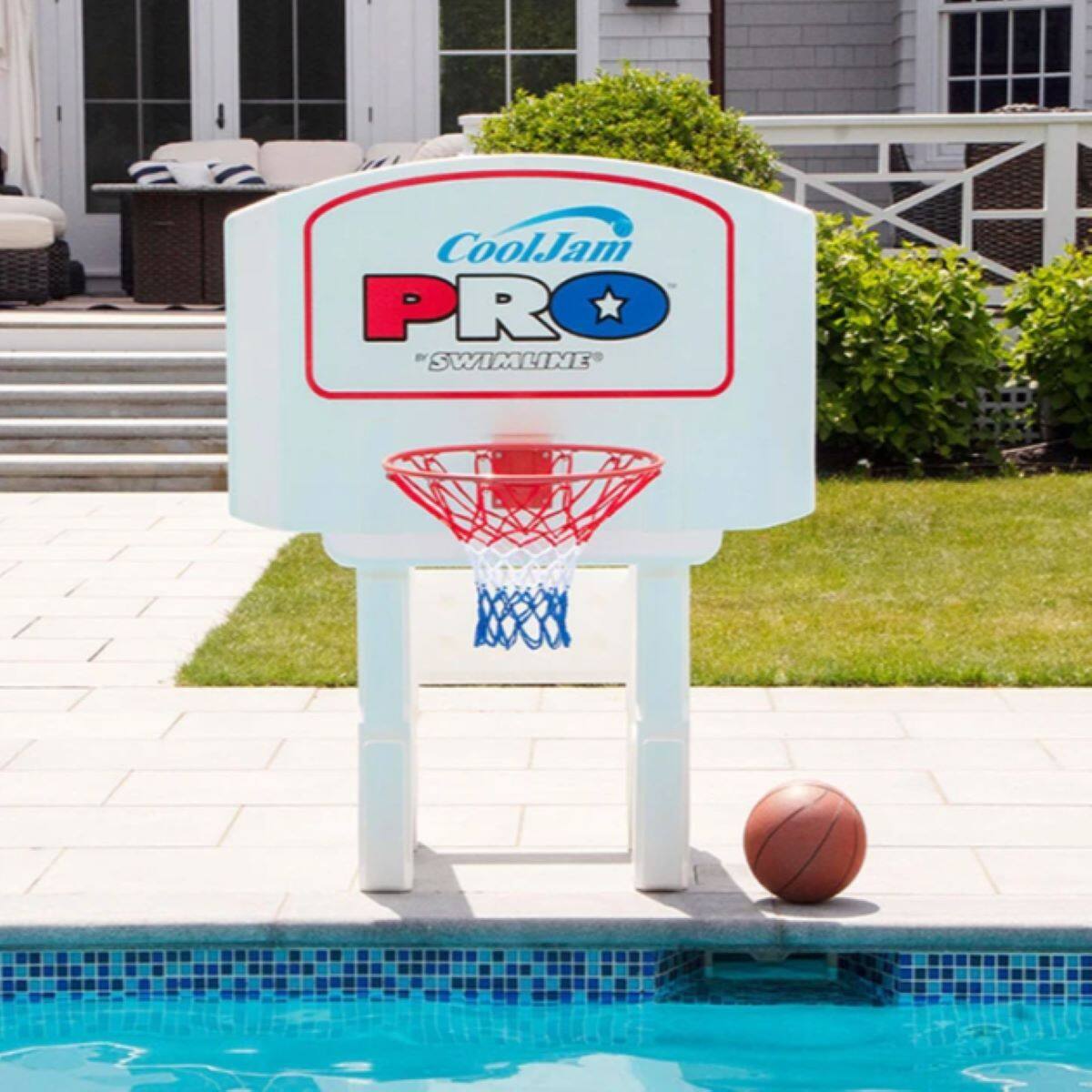 Swim Central 44&#x22; Cool Jam Pro Adjustable Poolside Extra Wide Water Basketball Game