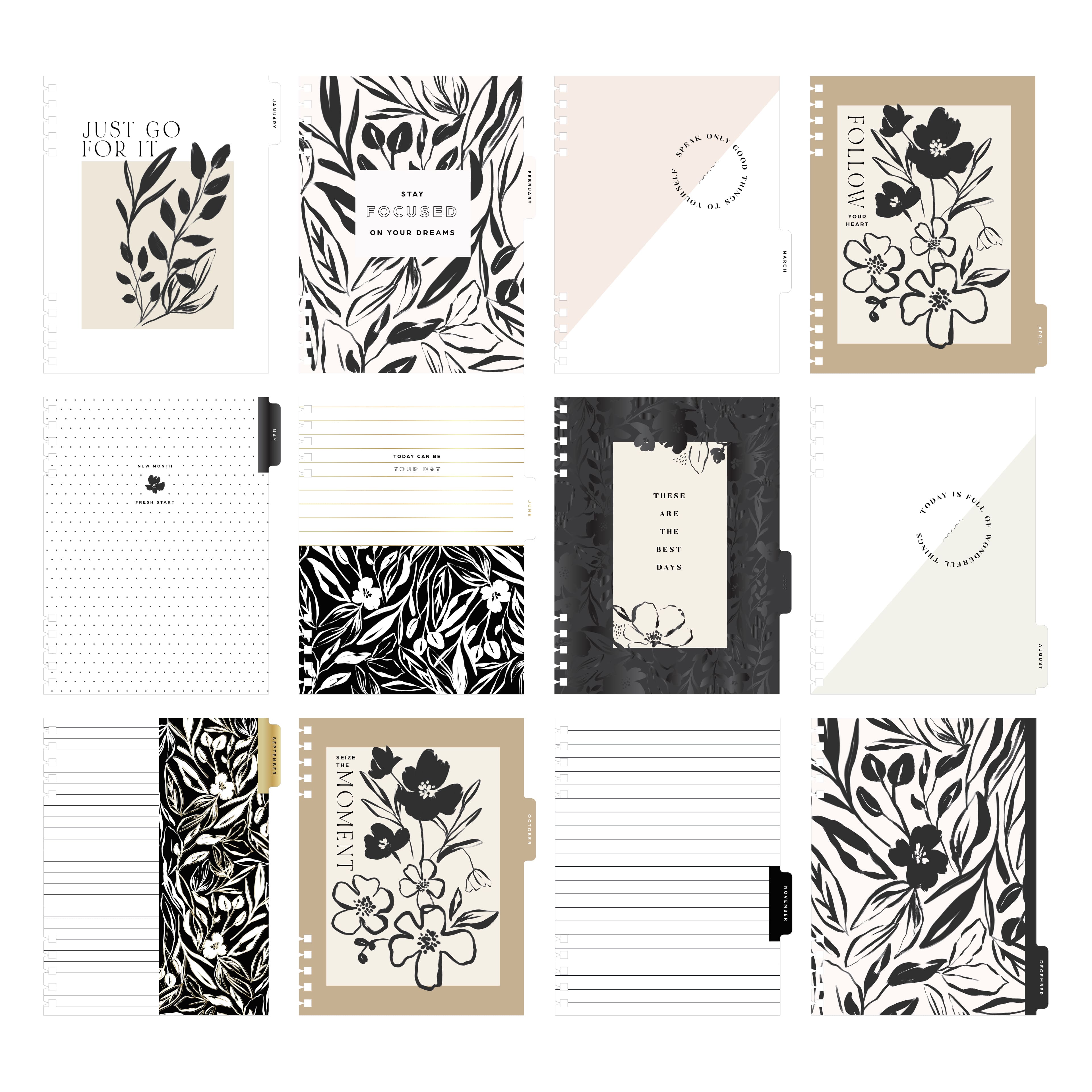 The Classic Happy Planner&#xAE; Customizable Twin Loop Sketchy Florals