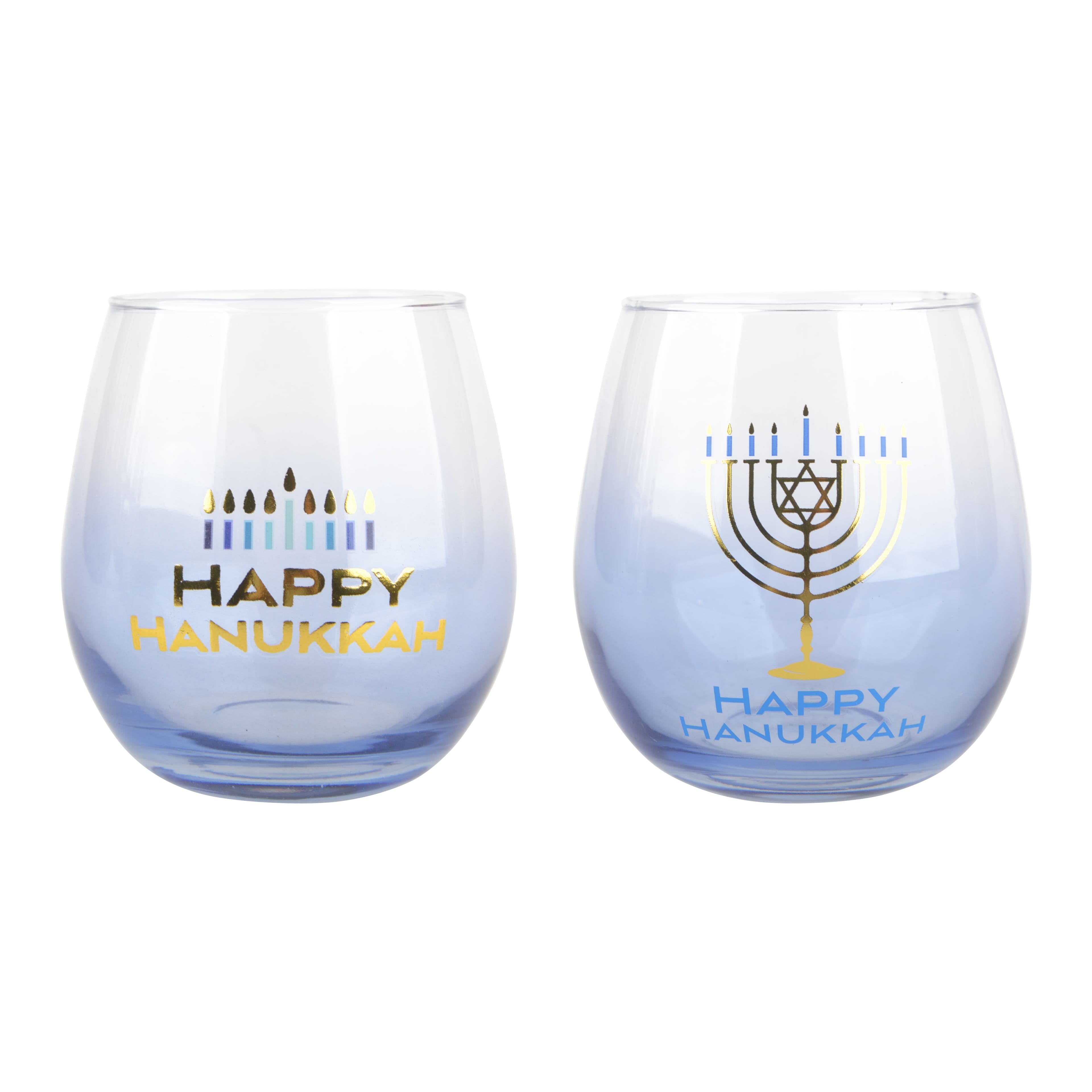 Assorted 14oz. Ombre Hanukkah Wine Glass by Ashland&#xAE;