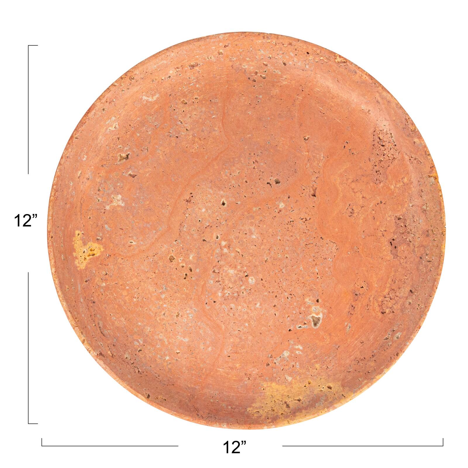 Hello Honey® 12" Red Travertine Elegance Food Tray