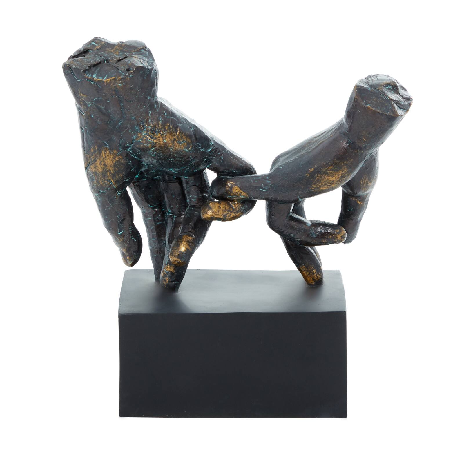 10" Black Polystone Traditional Pinky Swear Sculpture