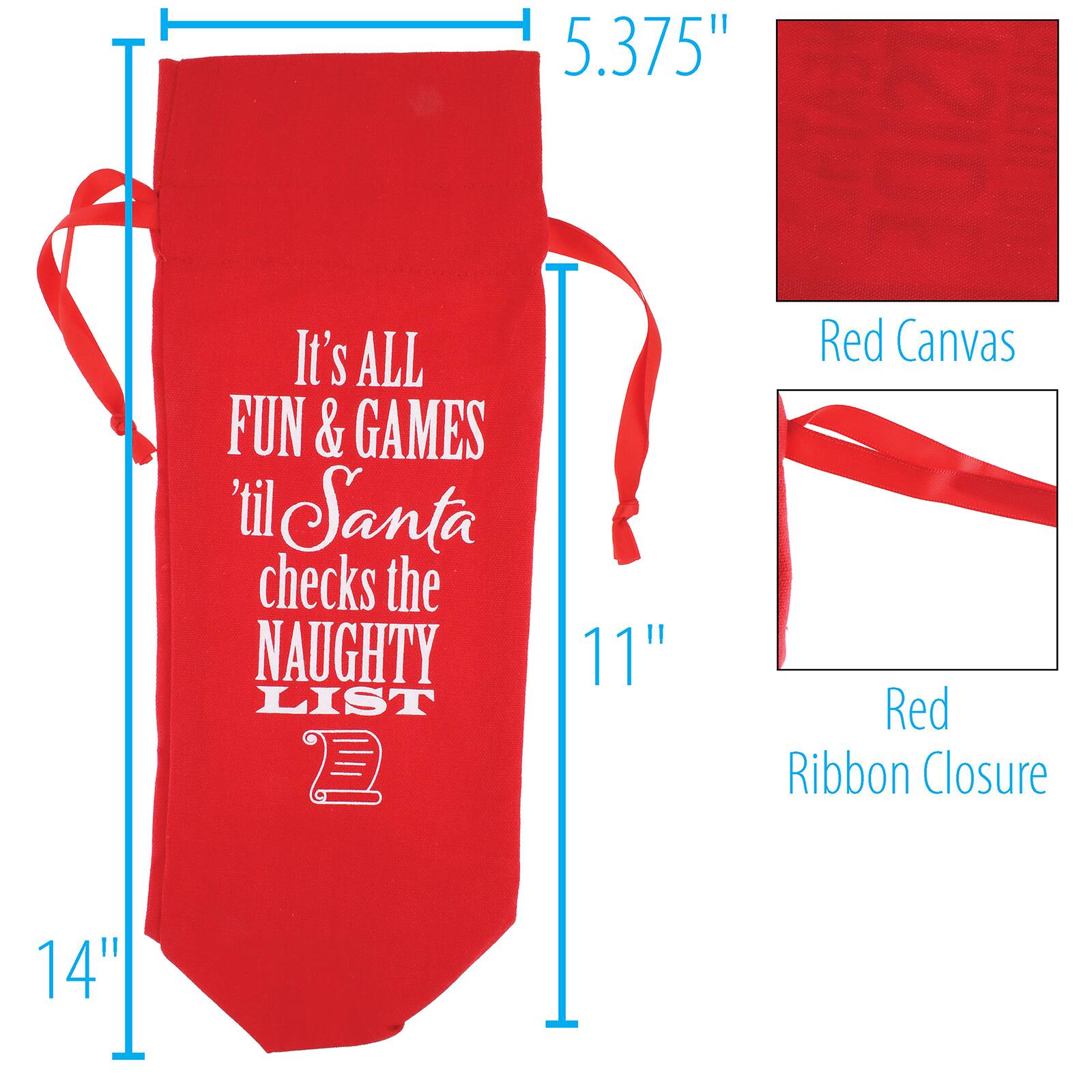 Personality Case™ Red Fun & Games Wine Bag