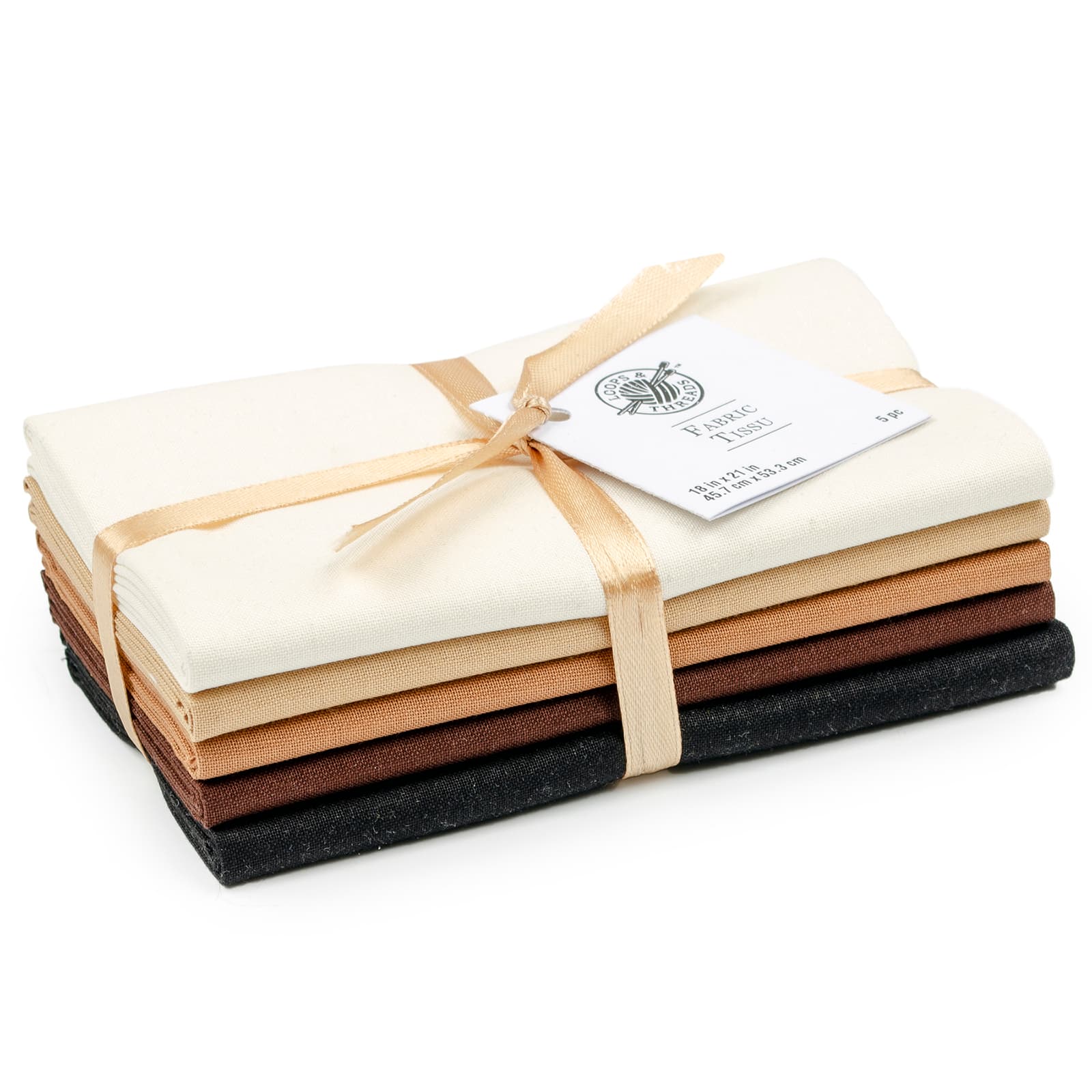 Tan Solids Fabric Bundle by Loops & Threads®