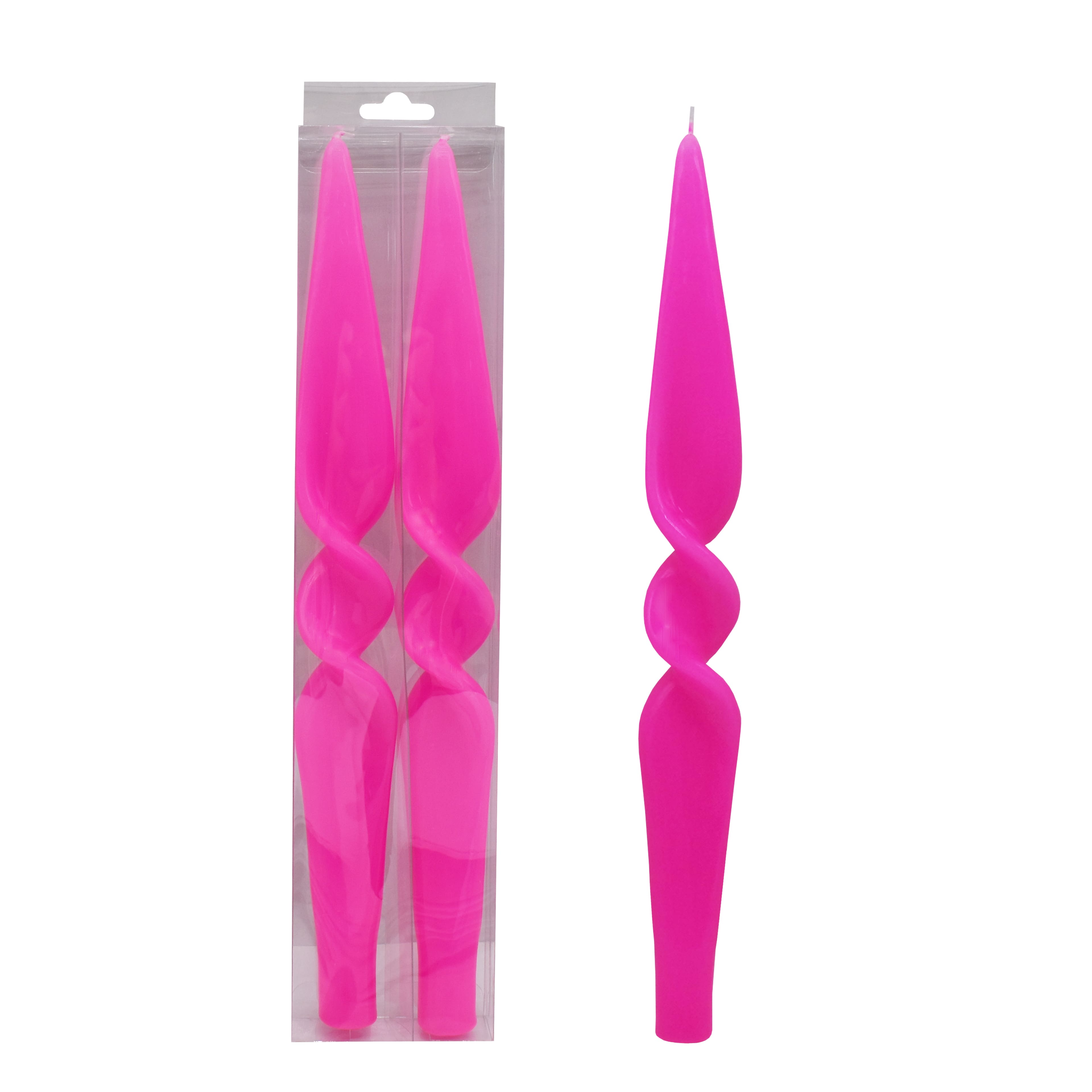 12&#x22; Pink Twist Neon Taper Candles by Ashland&#xAE;, 2ct.