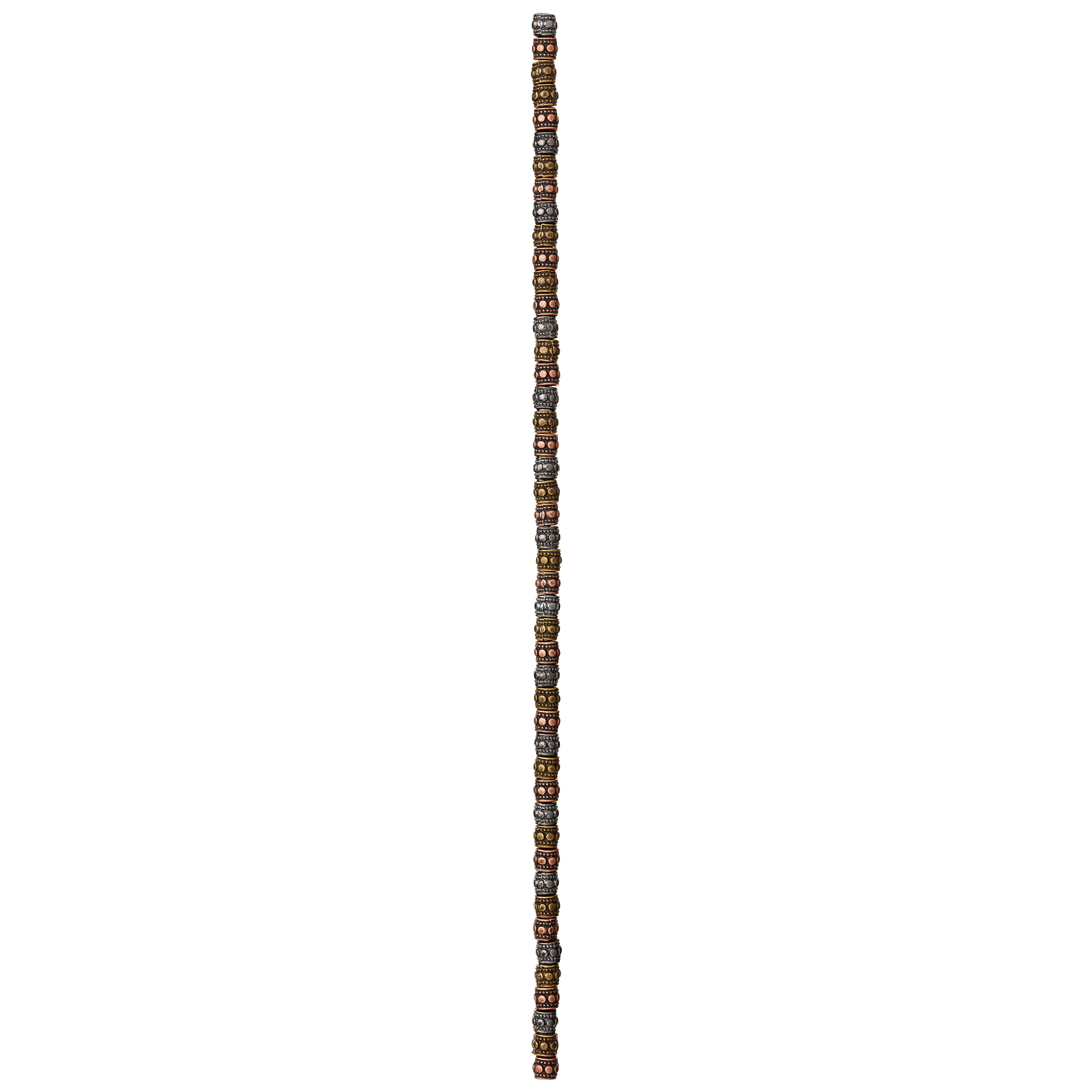 12 Pack:  Multicolor Metallic Dotted Rondelle Beads, 4mm by Bead Landing&#x2122;