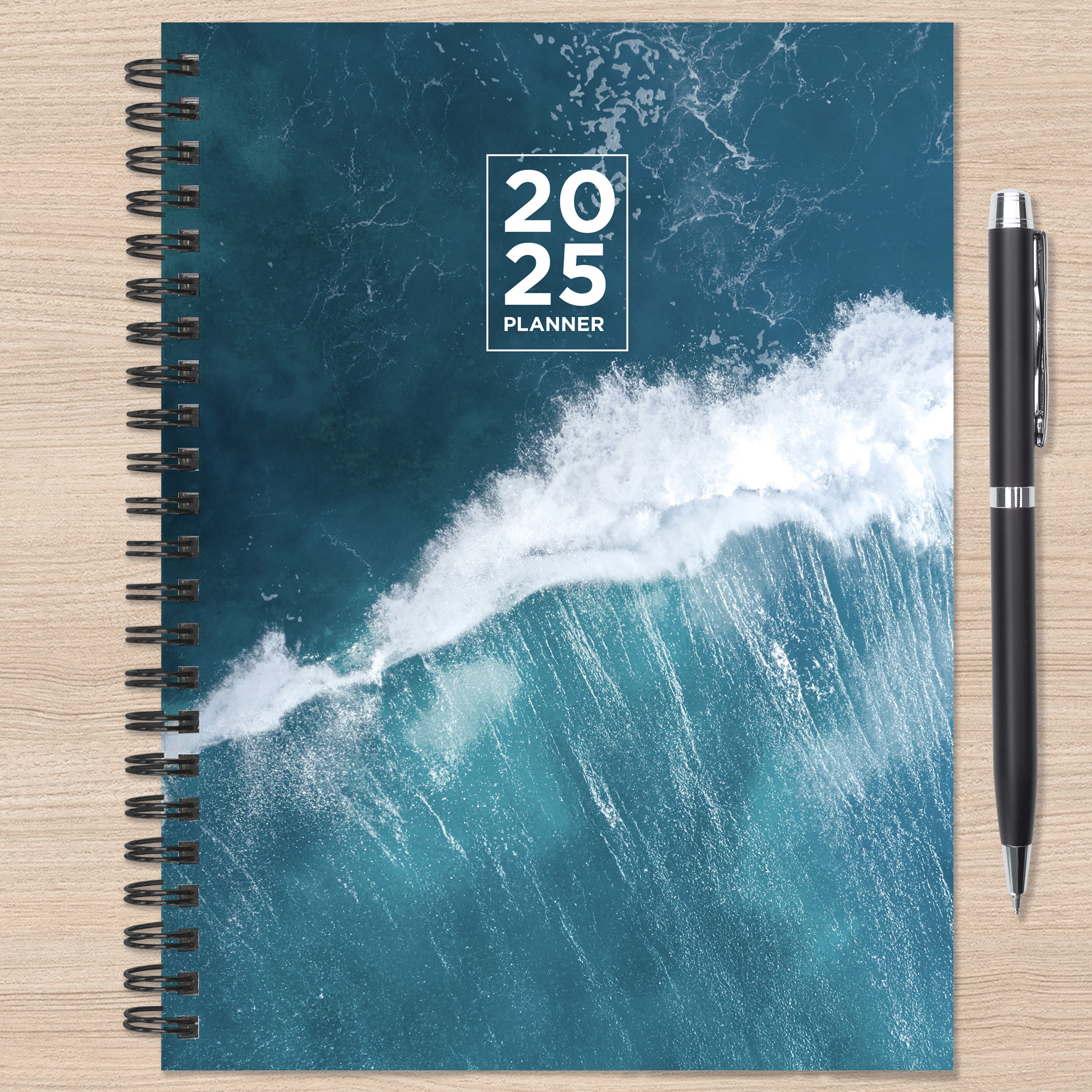 TF Publishing 2025 Big Wave Medium Weekly Monthly Spiral Planner