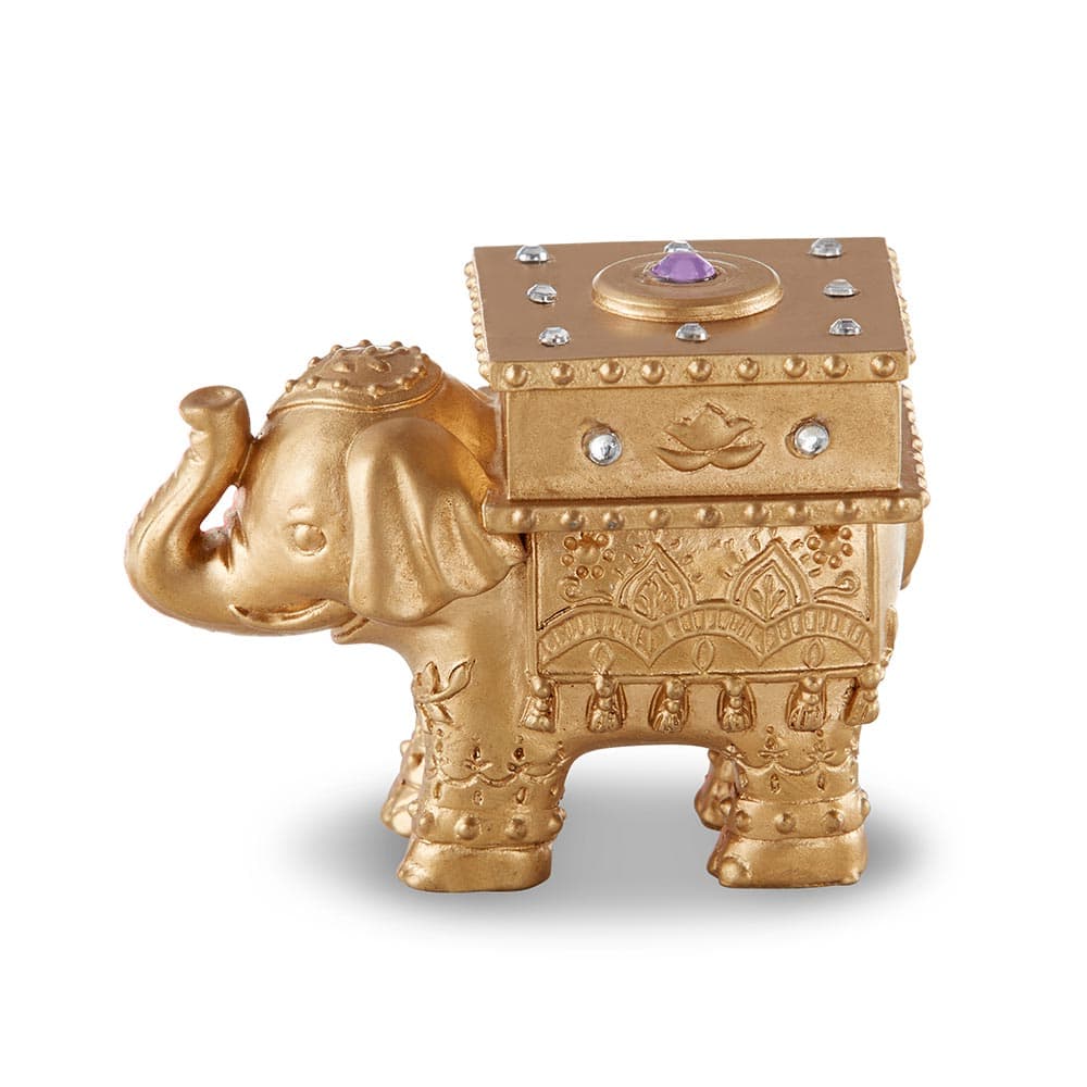Kate Aspen® Golden Elephant Trinket Box, 4ct.