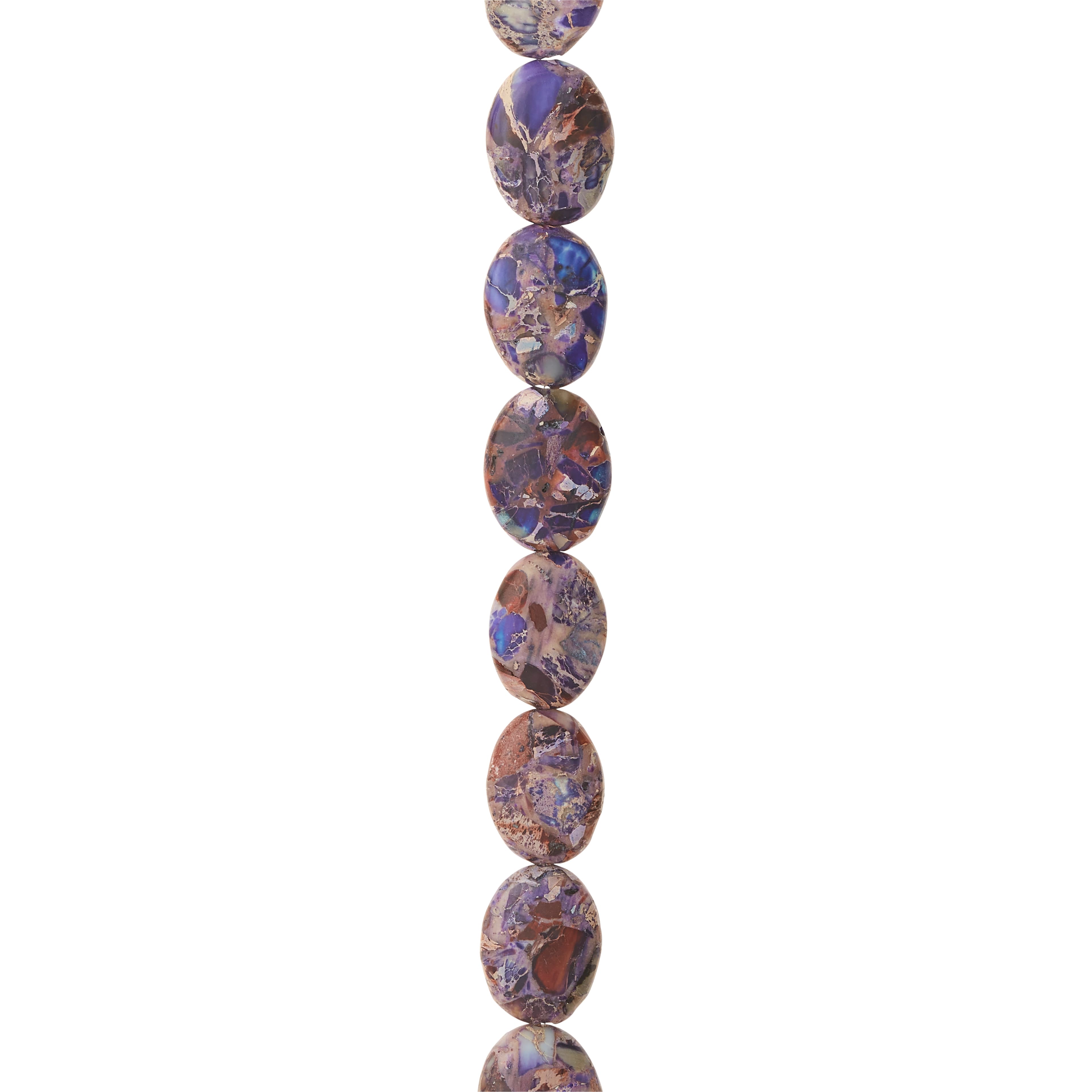 Amethyst Dyed Serpentine Jasper Oval Beads, 16mm by Bead Landing™
