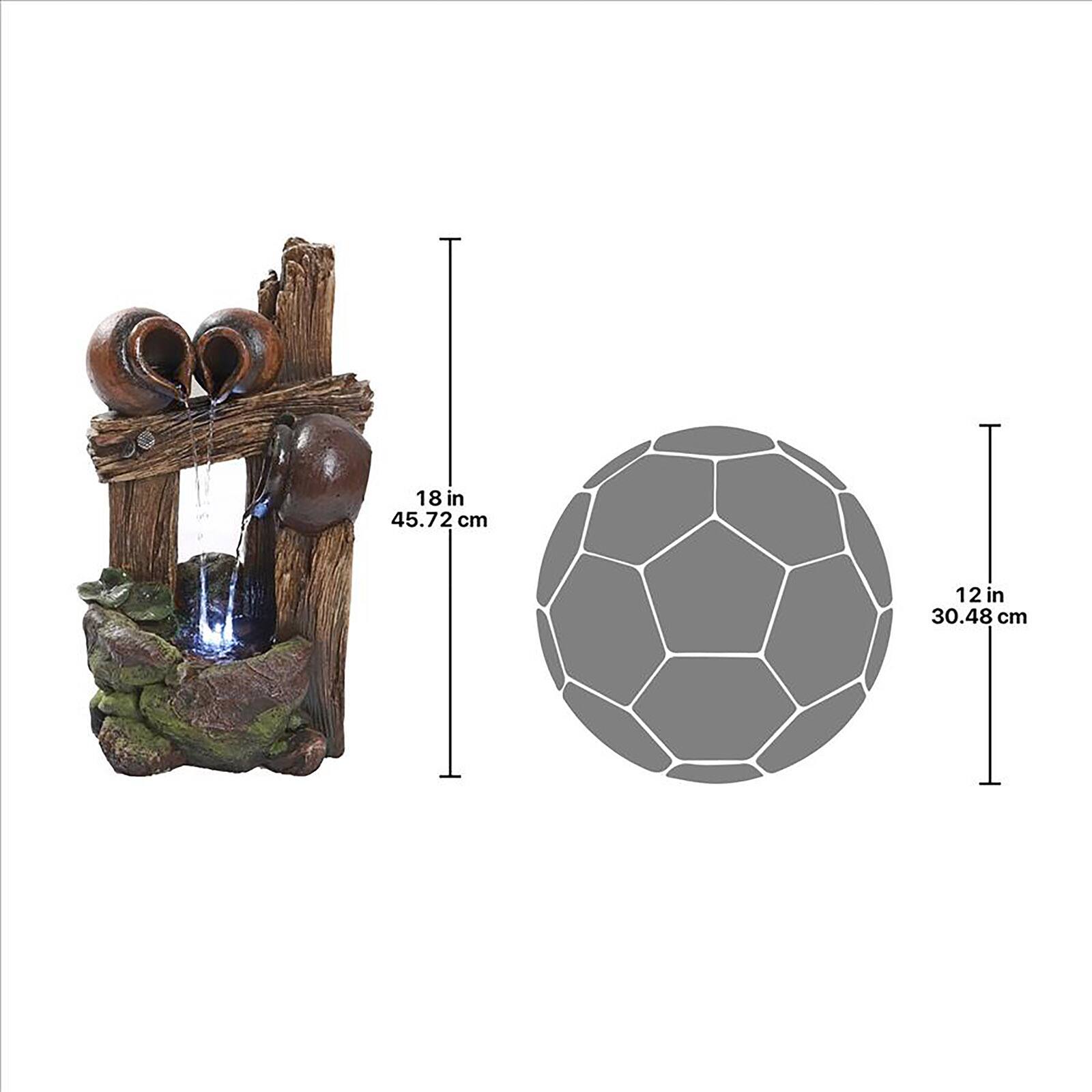 Design Toscano The Cascading Urns of Ravello Illuminated Garden Fountain