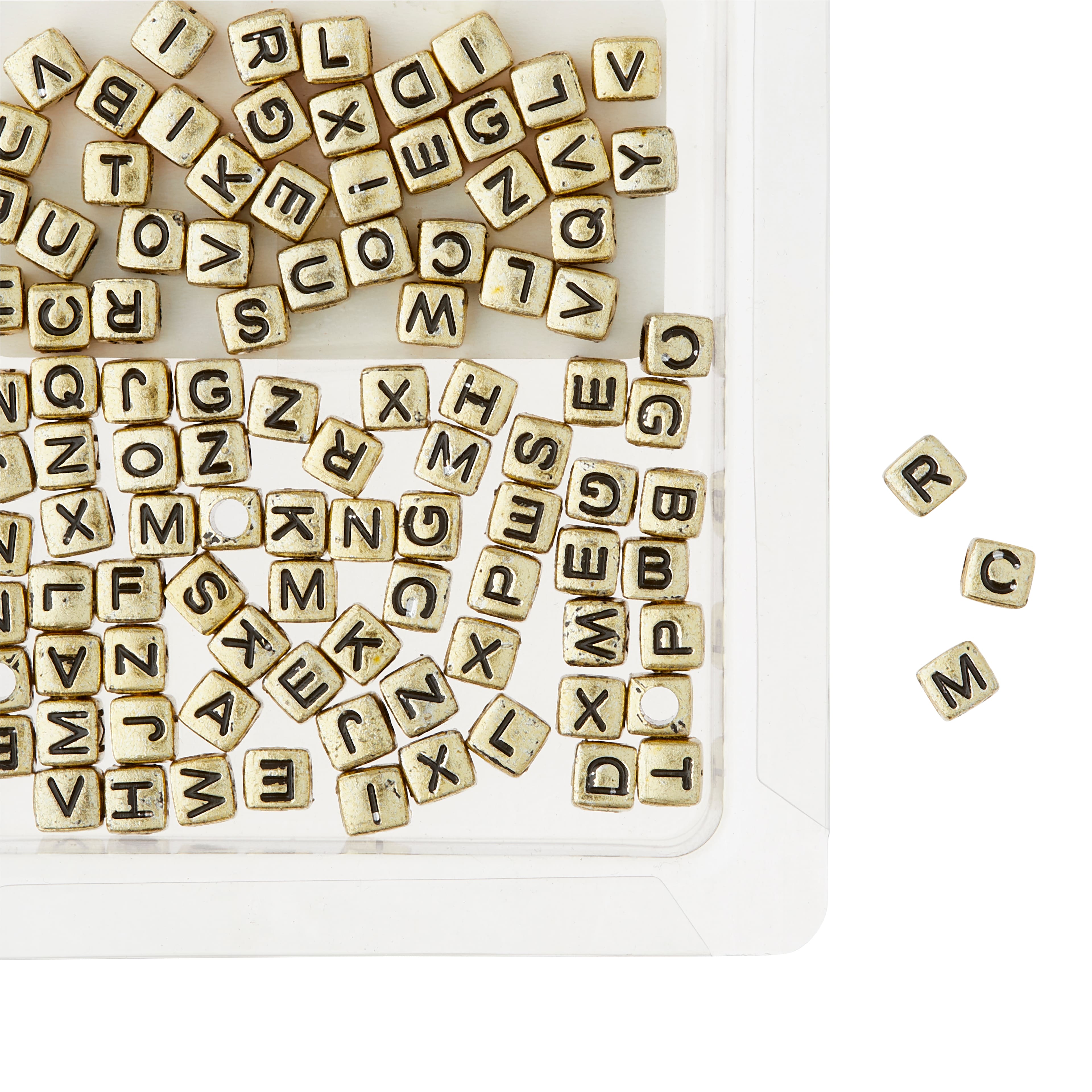 Wooden Alphabet Beads 50 Pcs – Craft For Kids