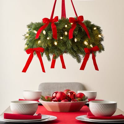 Holiday Ribbon Hanging Wreath
