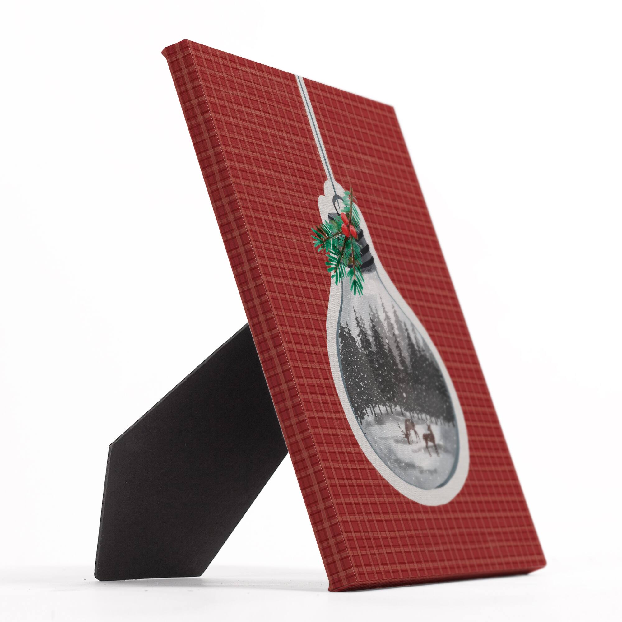 Frozen Pasture Christmas Quilt Tabletop Canvas