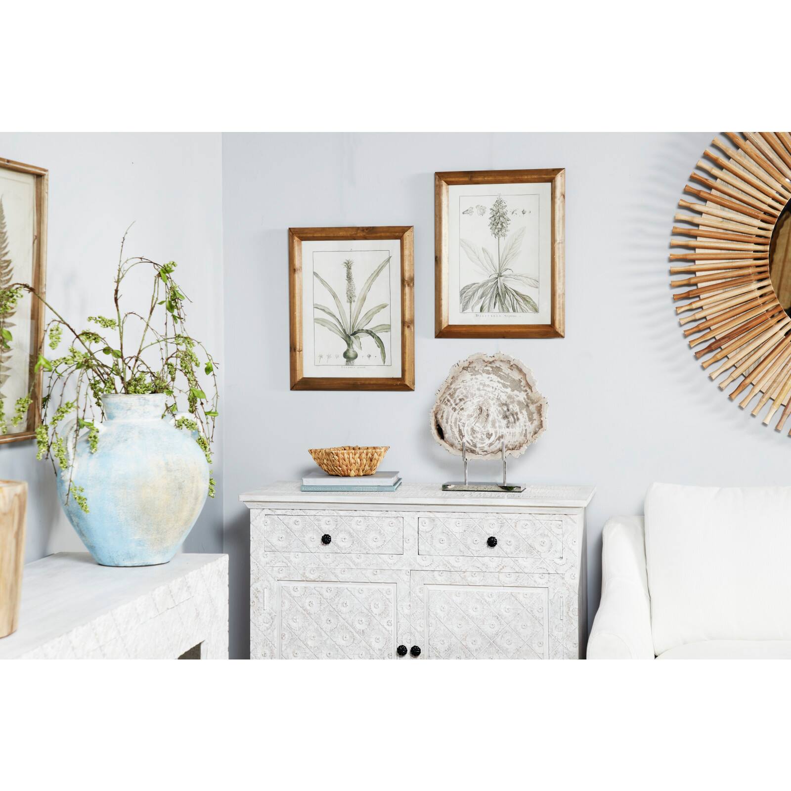 Brown & Cream Vintage Botanical Framed Wall Art Set