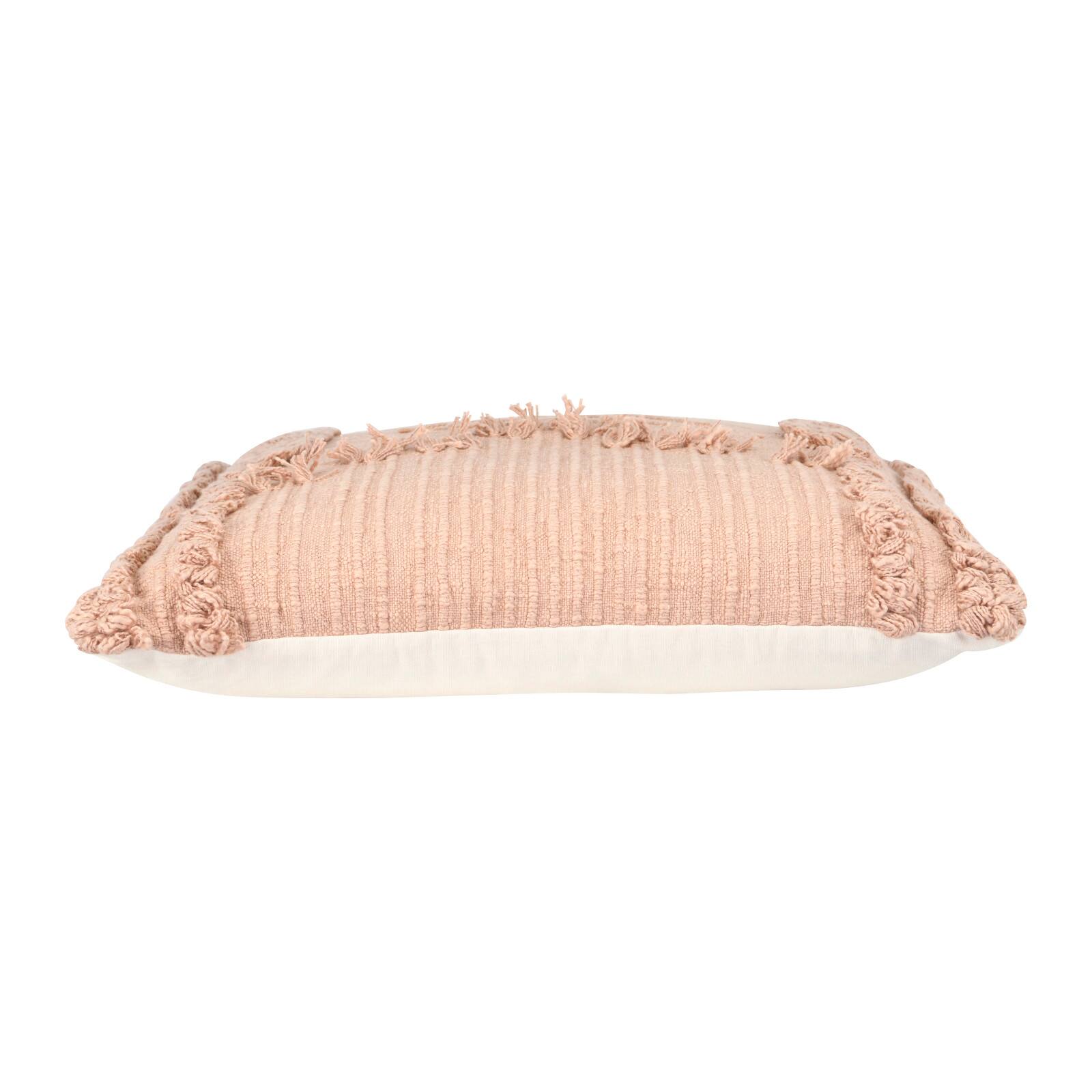 Hello Honey® Pink Embroidered Pillow with Decorative Front Tassels