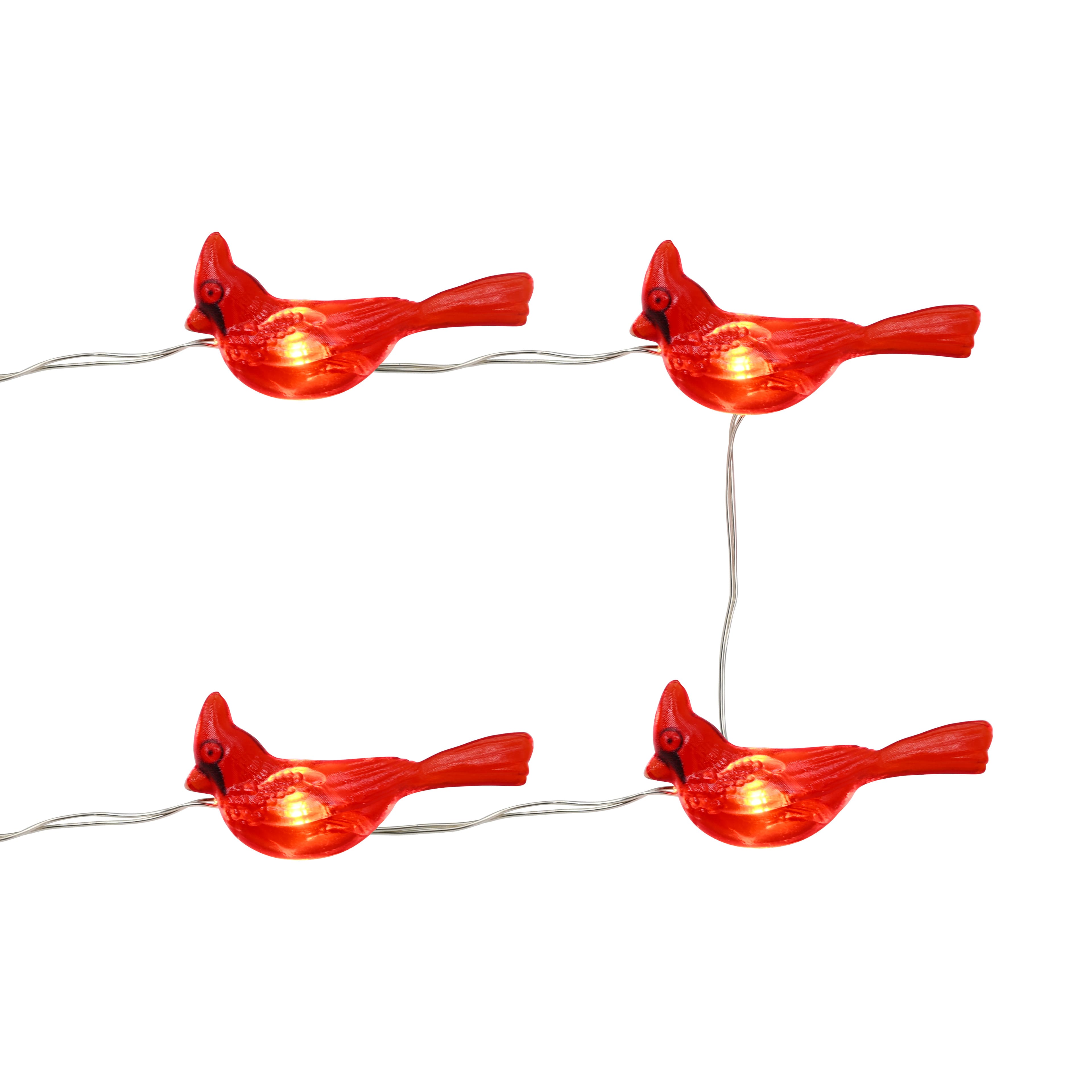 18ct. Warm White LED Cardinal String Lights on Silver Wire by Ashland&#xAE;