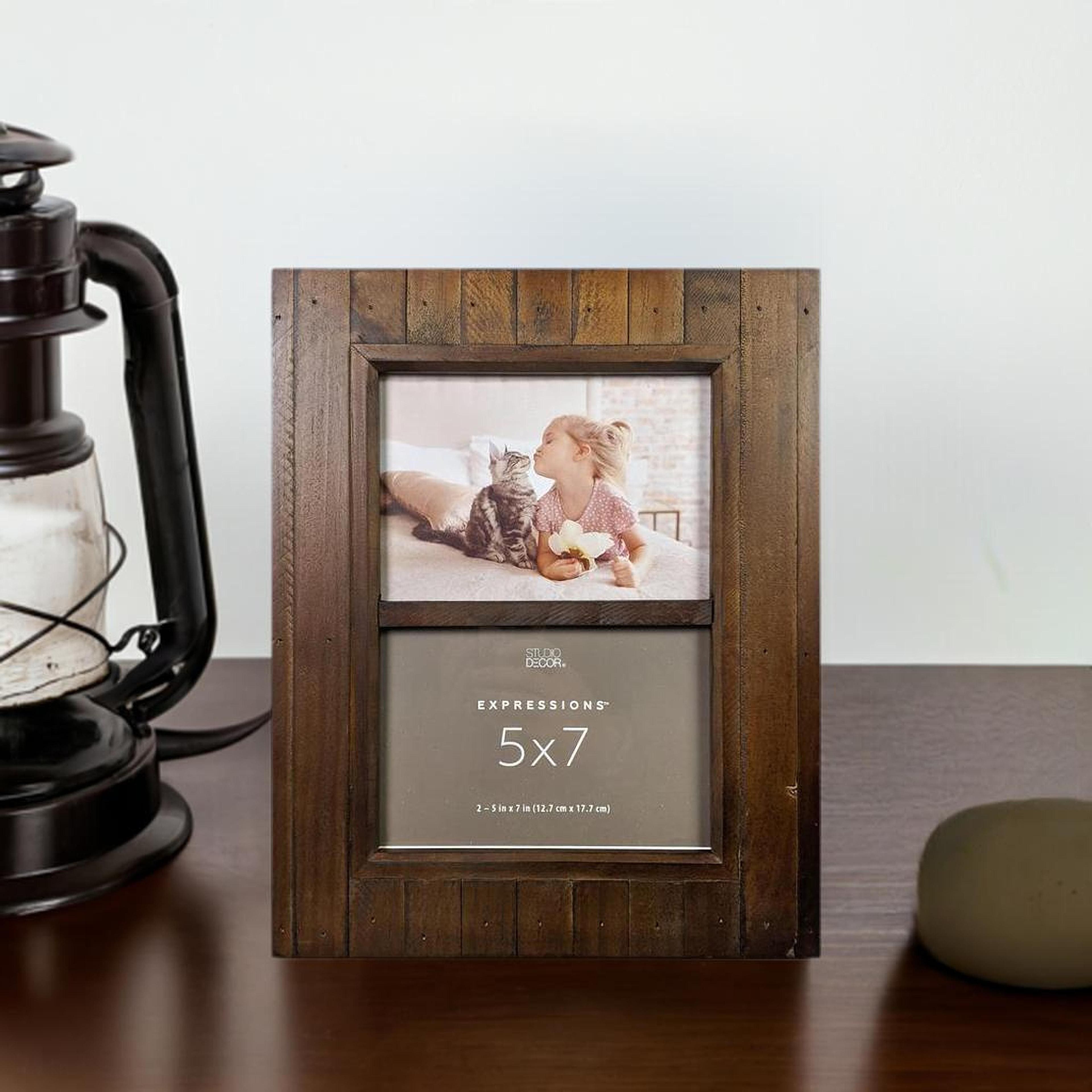 Expressions&#x2122; 2 Opening 5&#x22; x 7&#x22; Espresso Salvage Chic Frame by Studio D&#xE9;cor&#xAE;