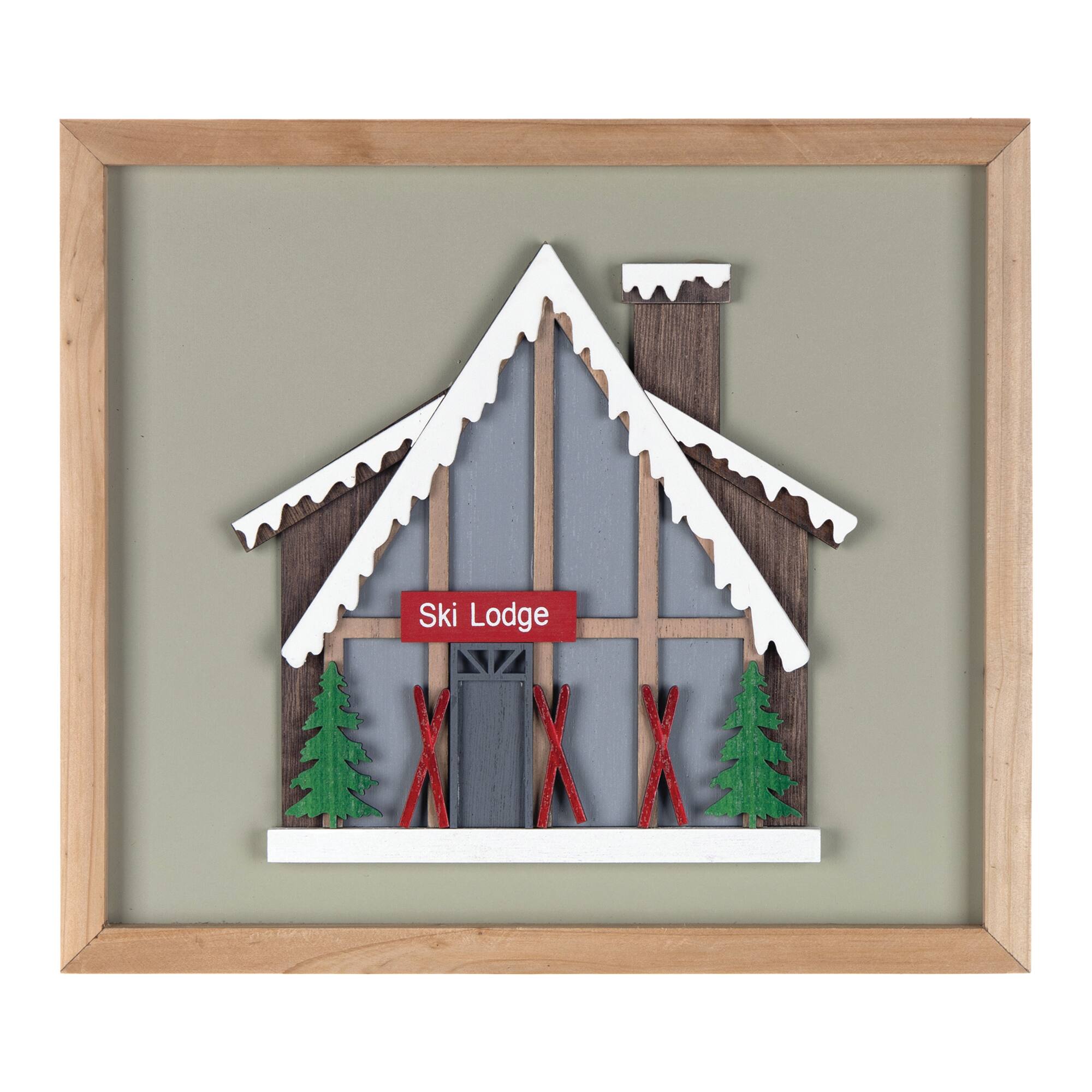 Framed Ski Lodge Wall Art Set