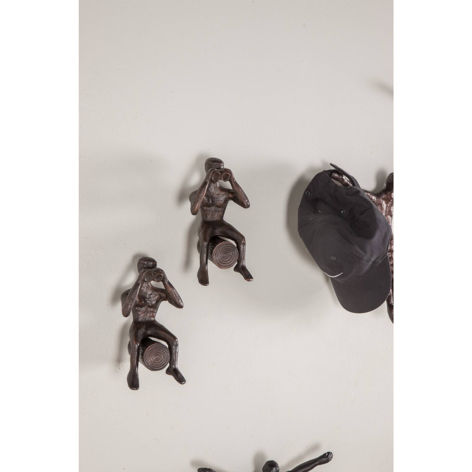 Set of 5 Dark Grey Aluminum Modern Wall Decor, 4" x 7"