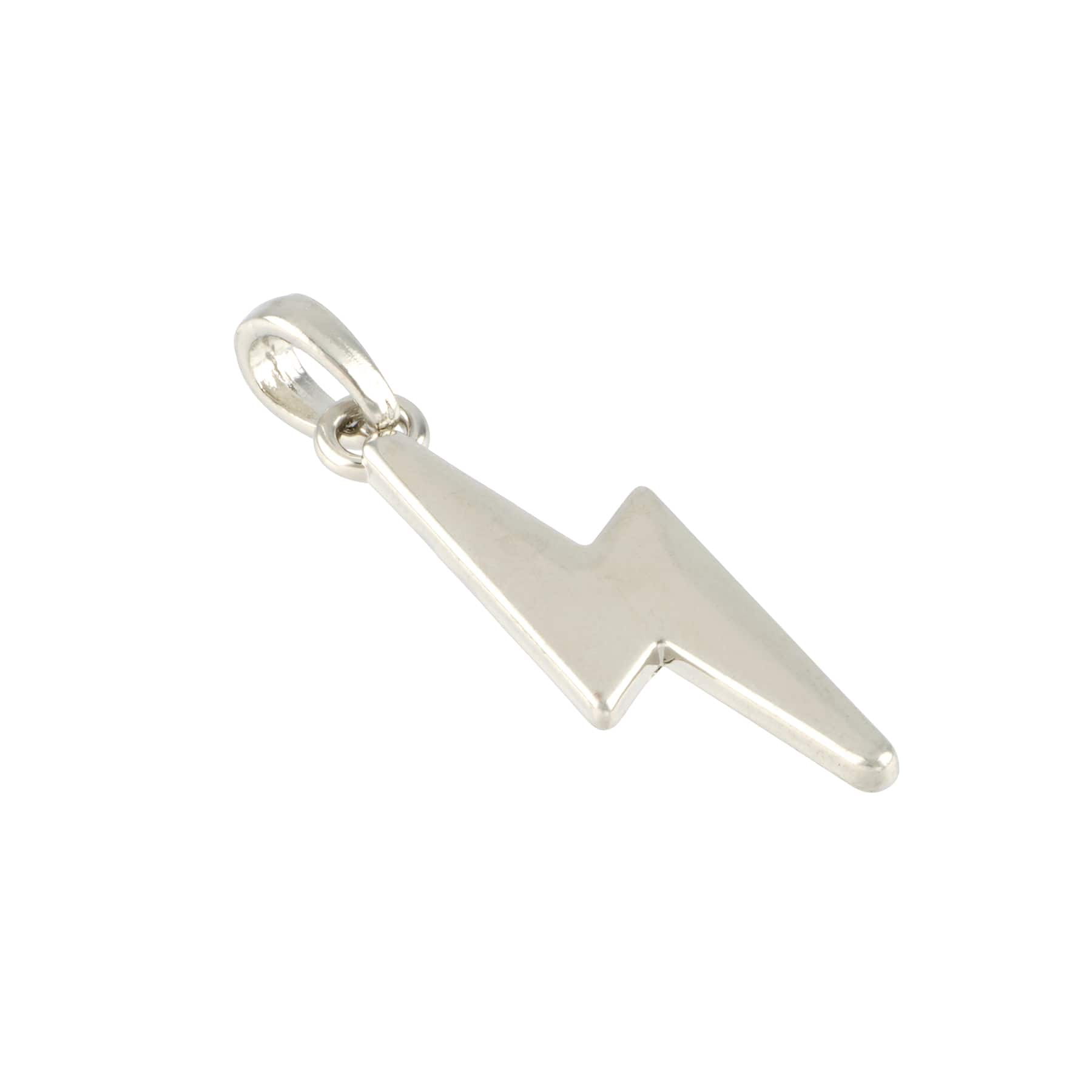 Silver Metal Lightning Bolt Pendant by Bead Landing™