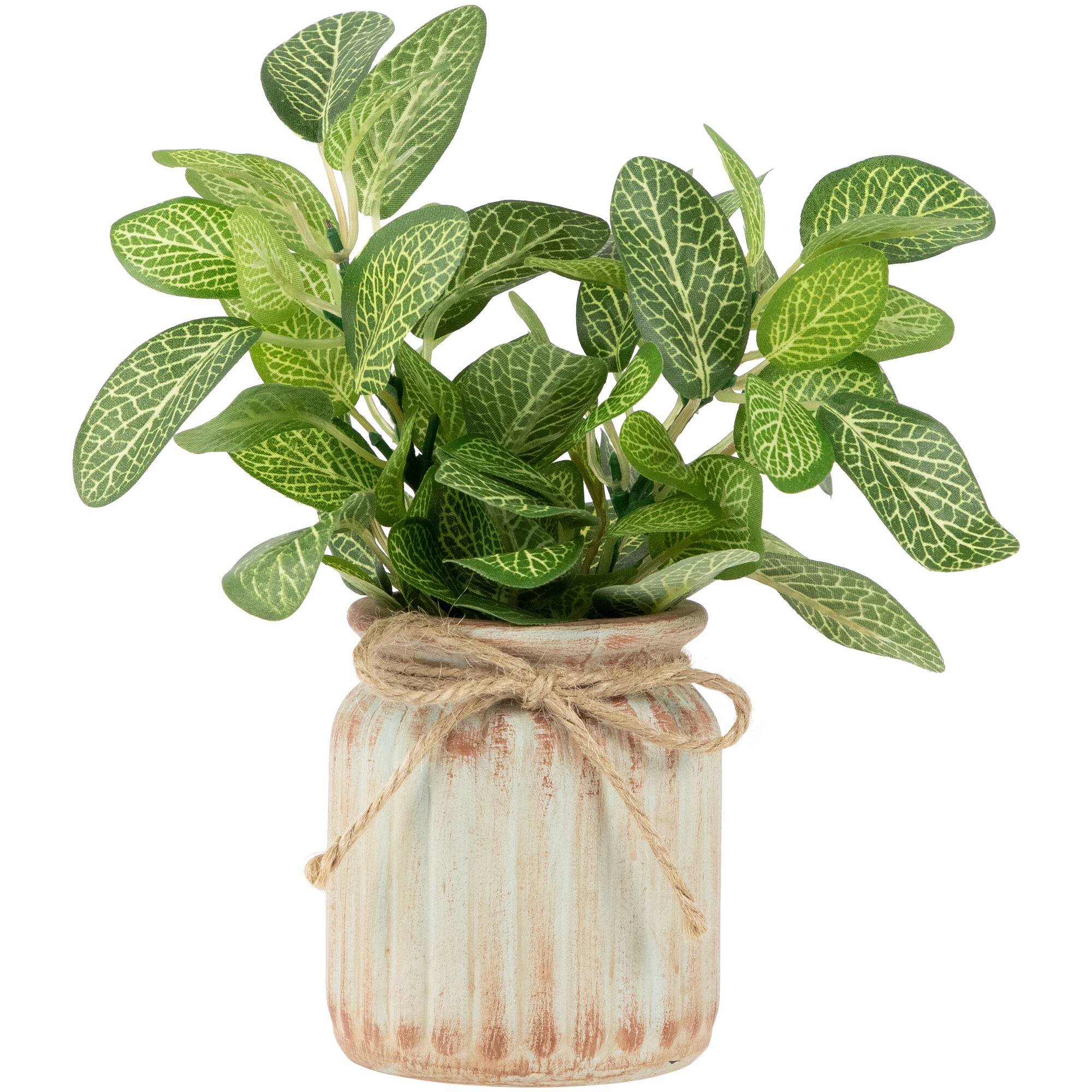 8" Reticulated Spring Foliage in Ceramic Pot
