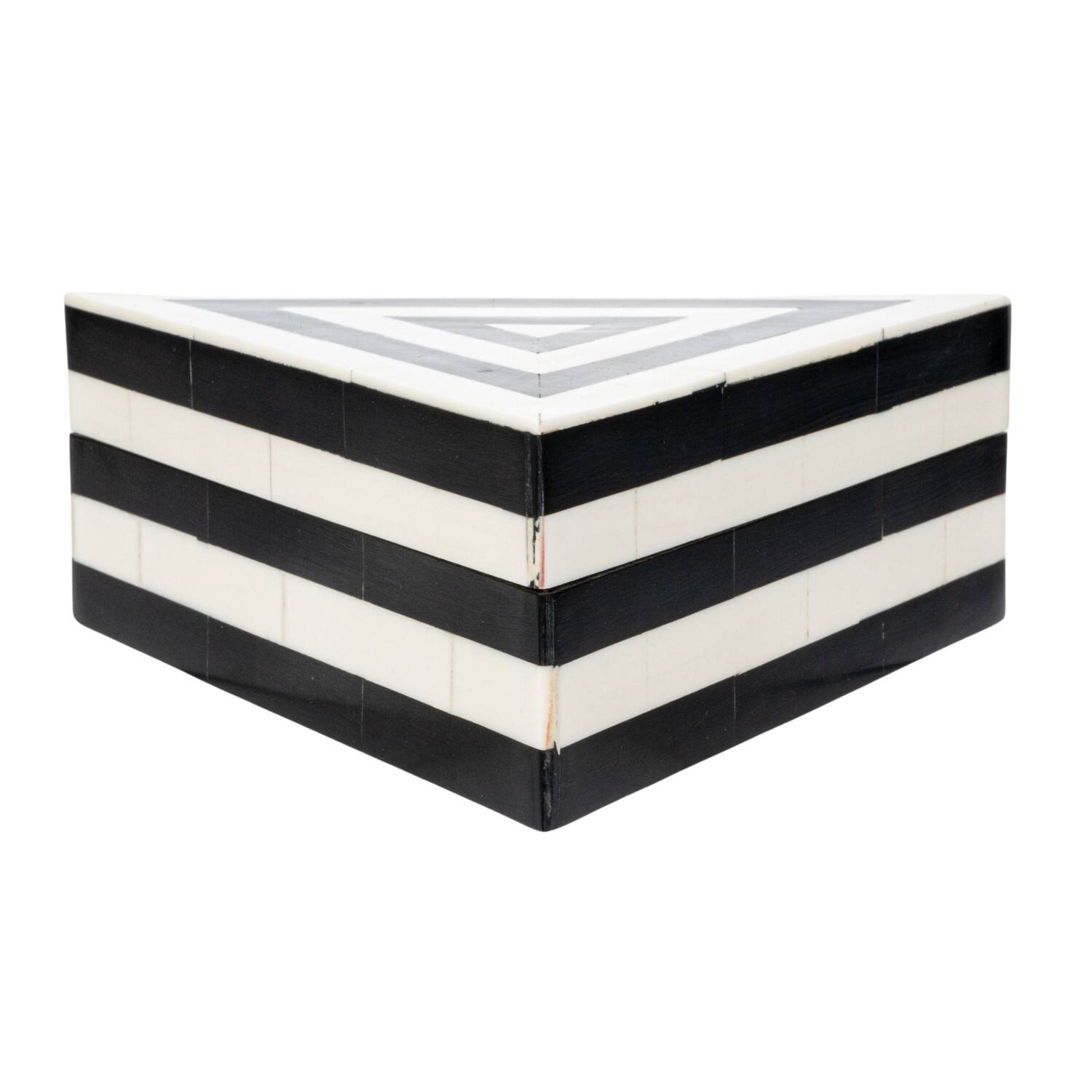 Hello Honey&#xAE; 7&#x22; Black &#x26; White Striped Triangular Box
