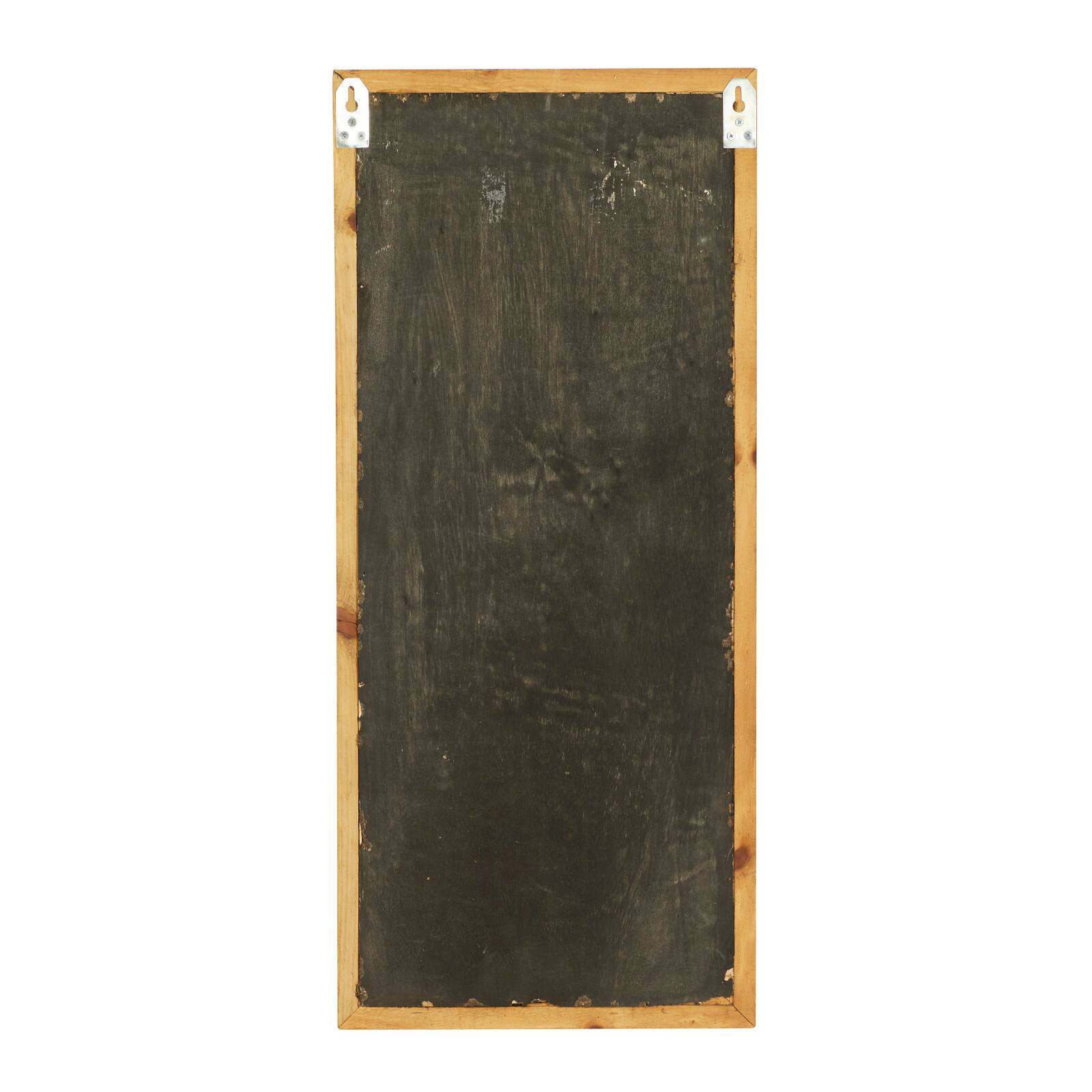 Rectangular Brown Wood Totem Face Wall Art, 32" x 14" x 2"