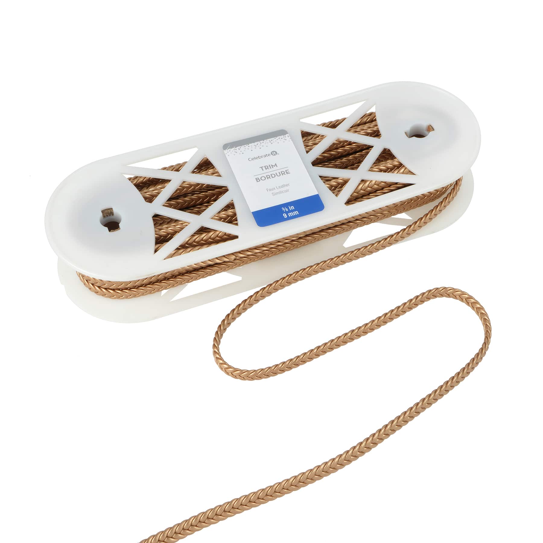3/8&#x22; Braided Faux Leather Trim by Celebrate It&#xAE;