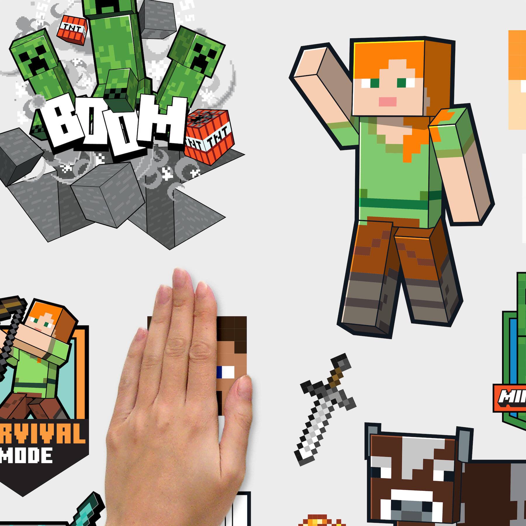 RoomMates Minecraft Characters Peel &#x26; Stick Wall Decals