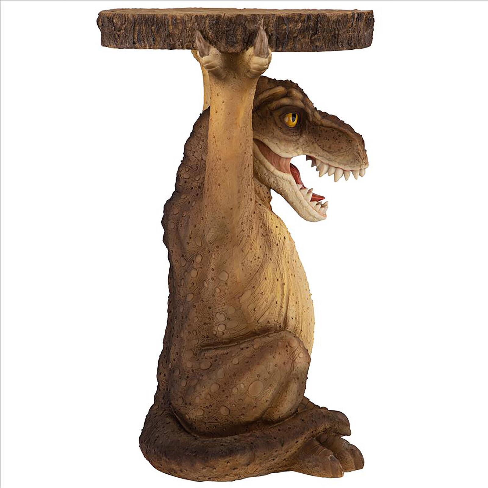 Design Toscano 20" Tyrant T-Rex Sculptural Dinosaur Side Table